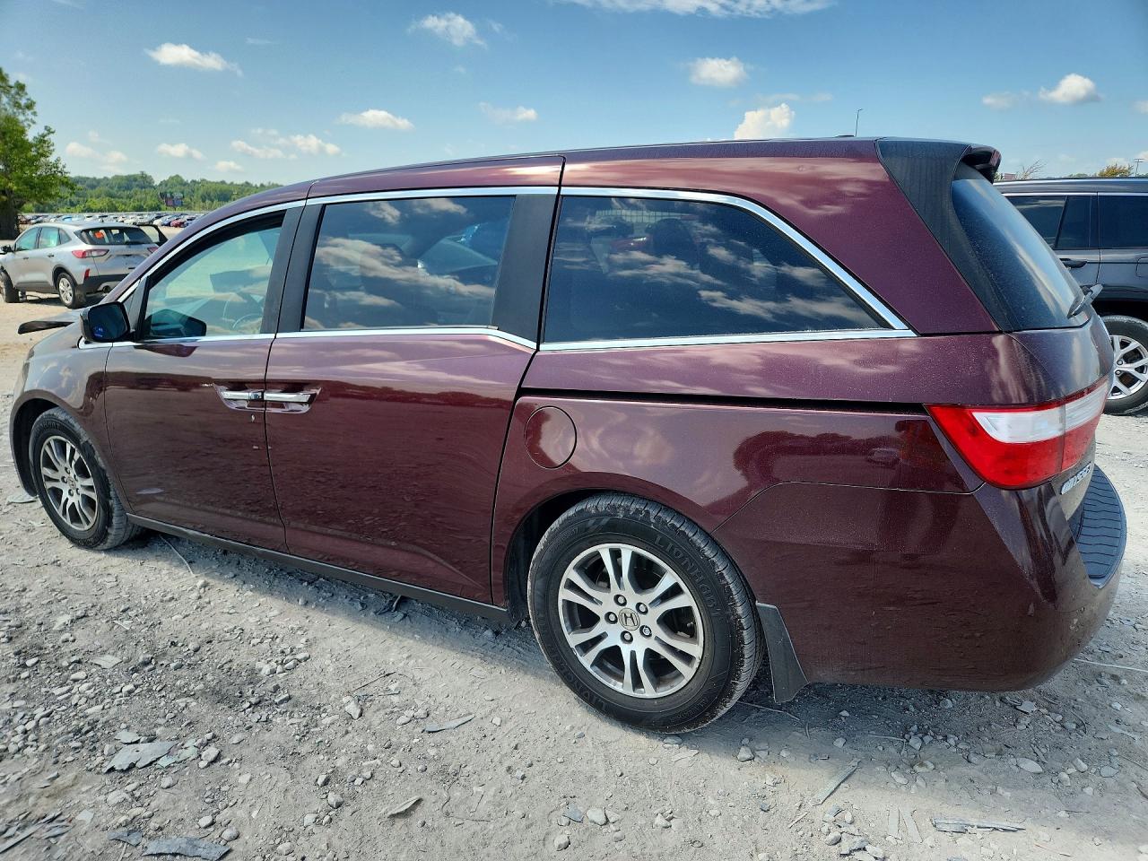 2013 Honda Odyssey Exl Burgundy vin: 5FNRL5H62DB033321