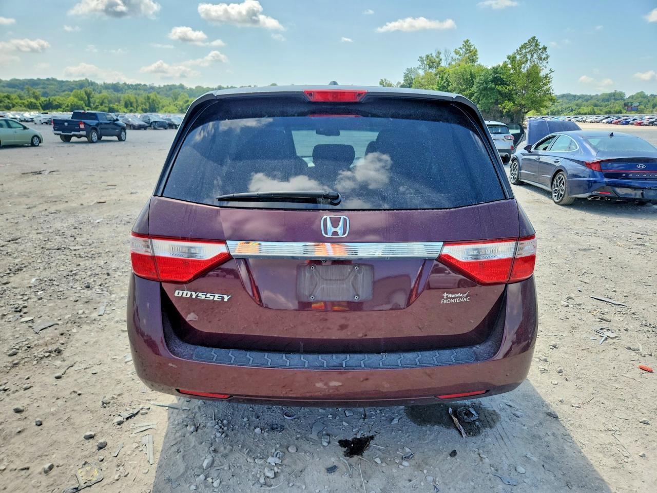 2013 Honda Odyssey Exl Burgundy vin: 5FNRL5H62DB033321
