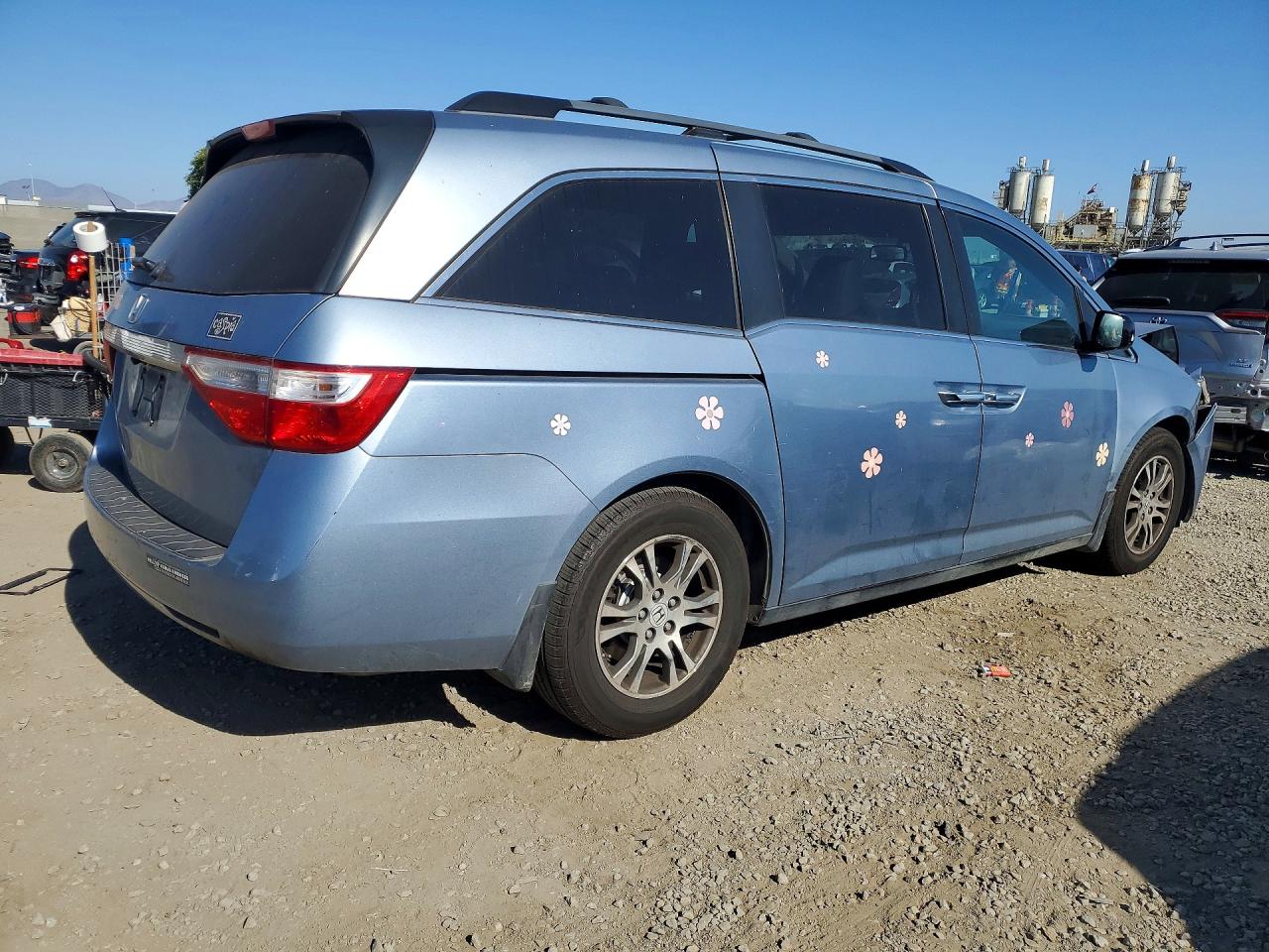 2013 Honda Odyssey Exl Blue vin: 5FNRL5H62DB049969