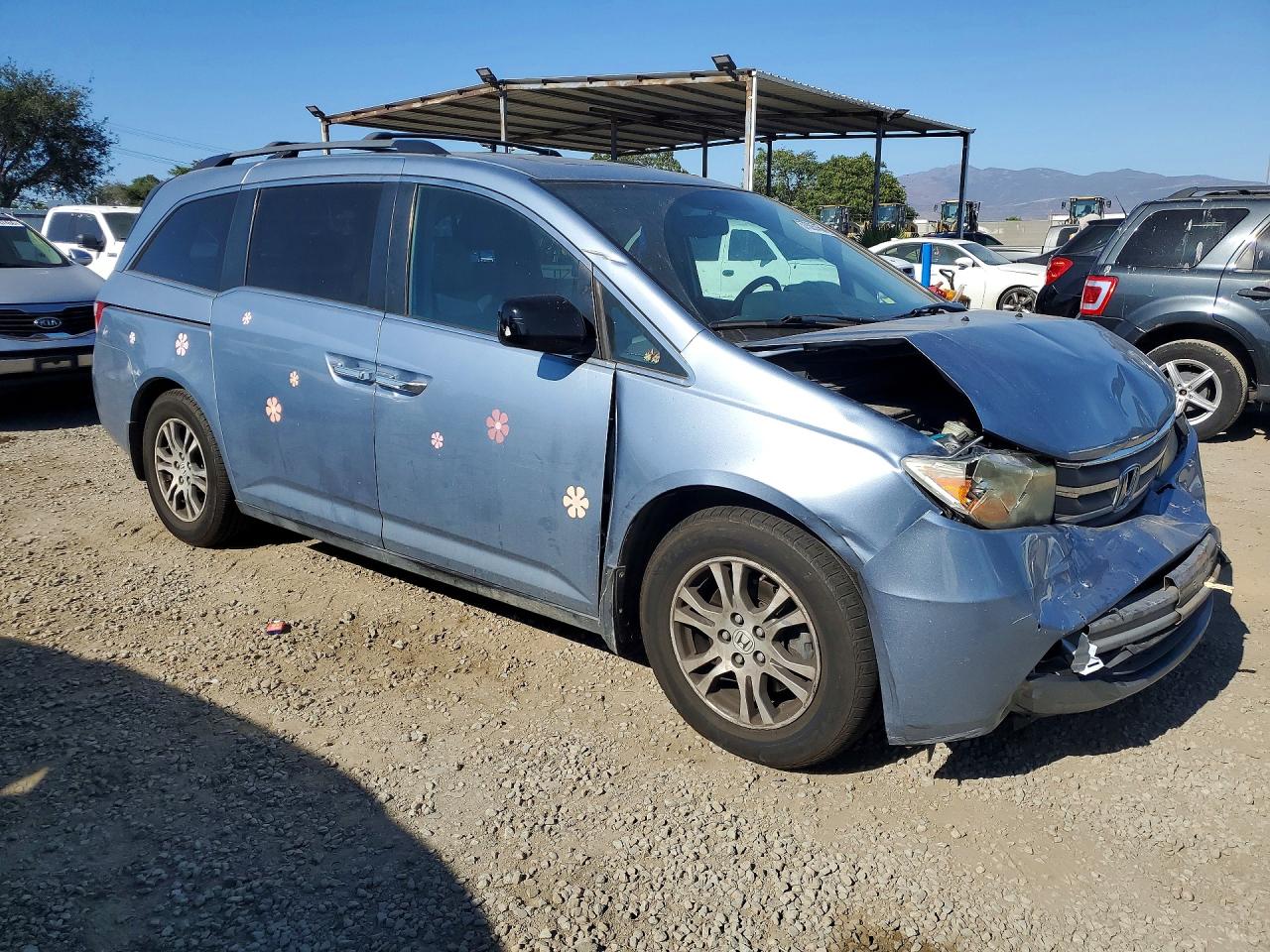 2013 Honda Odyssey Exl Blue vin: 5FNRL5H62DB049969