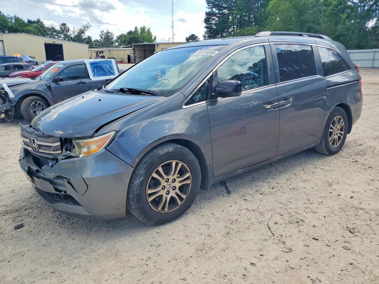 2013 Honda Odyssey Exl Gray vin: 5FNRL5H62DB053150