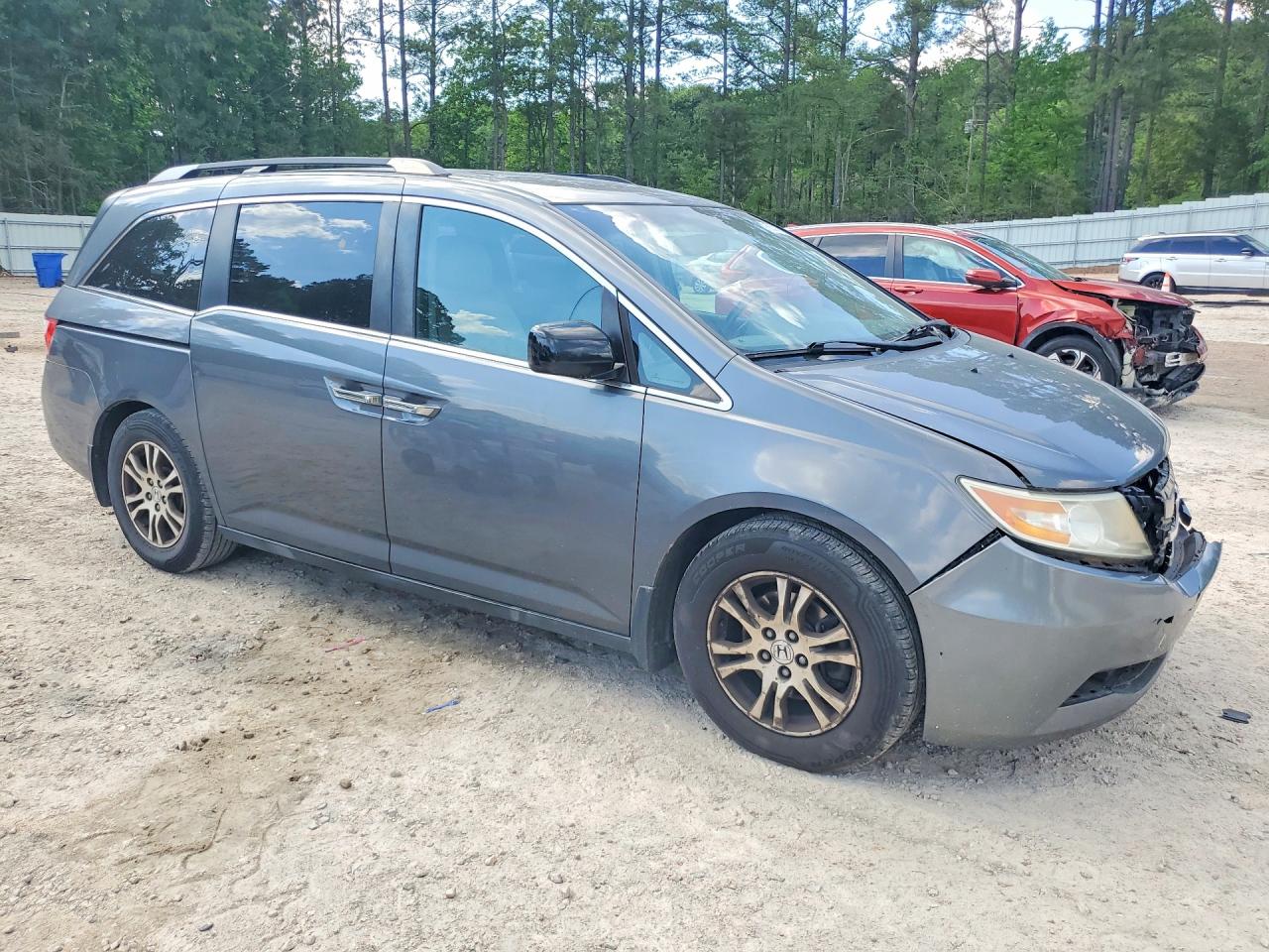 2013 Honda Odyssey Exl Gray vin: 5FNRL5H62DB053150