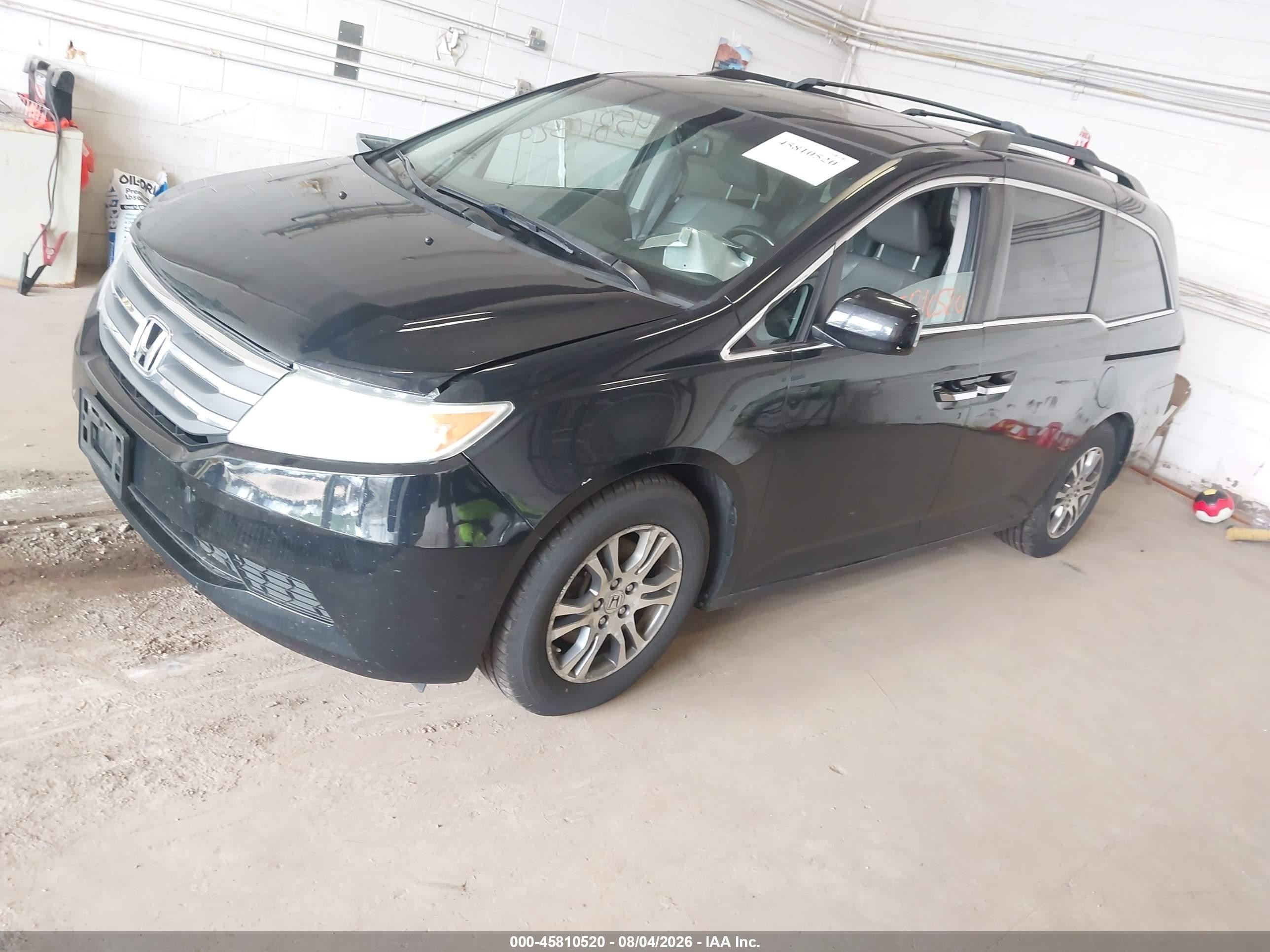 2013 Honda Odyssey Ex-l Black vin: 5FNRL5H62DB054976