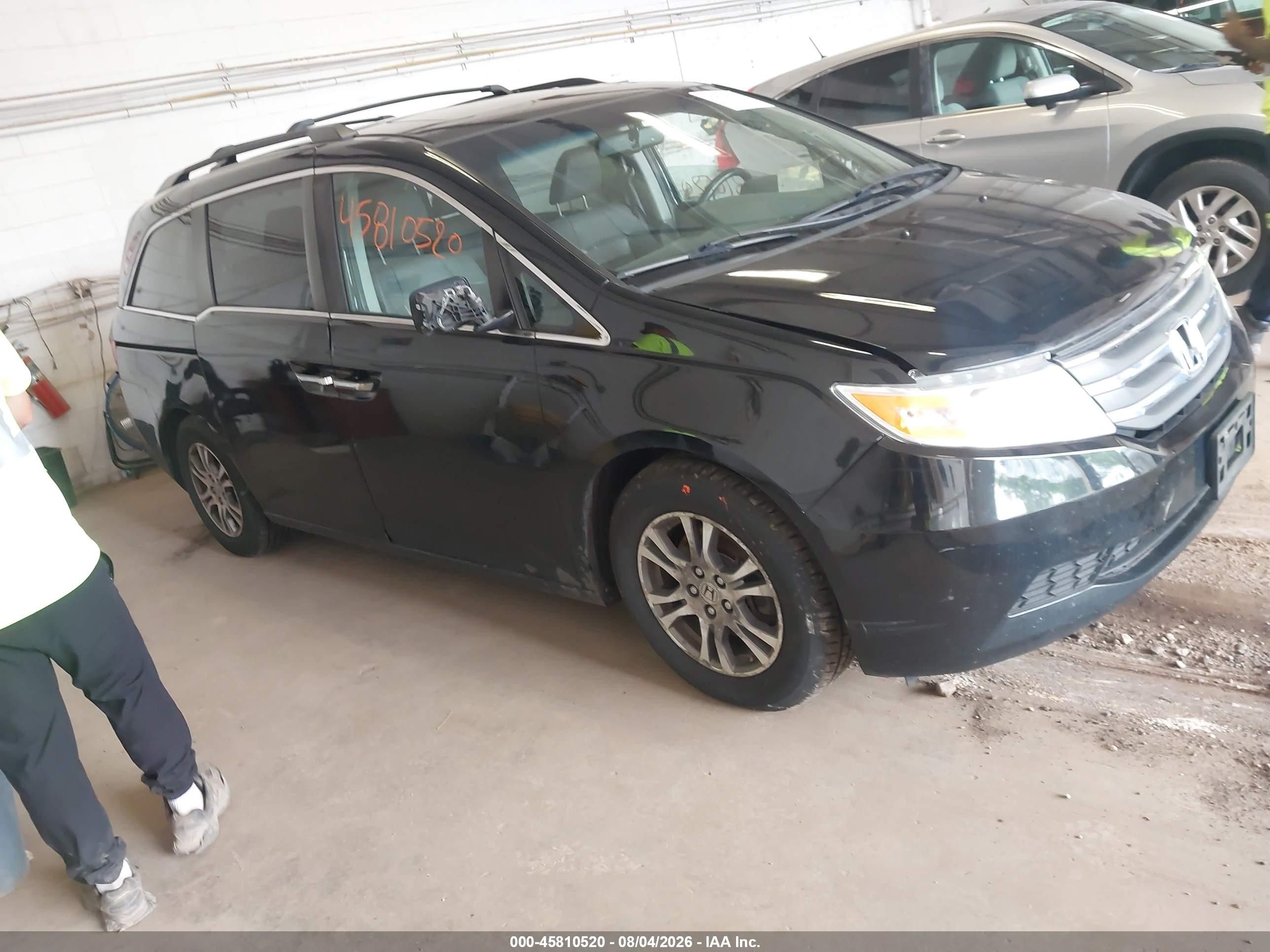 2013 Honda Odyssey Ex-l Black vin: 5FNRL5H62DB054976