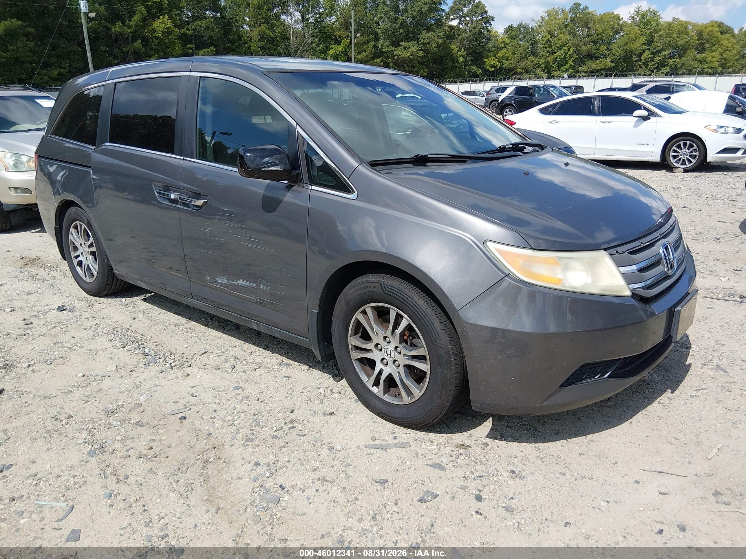 2013 Honda Odyssey Ex-l Gray vin: 5FNRL5H62DB062348