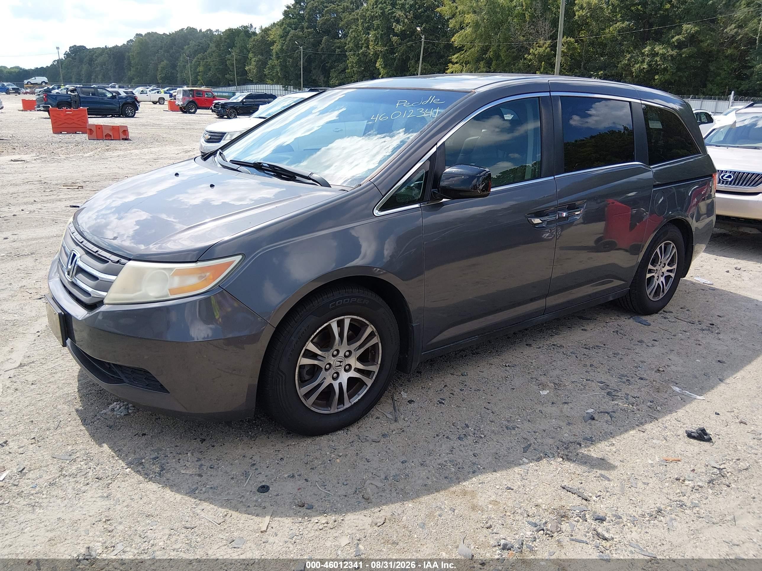 2013 Honda Odyssey Ex-l Gray vin: 5FNRL5H62DB062348
