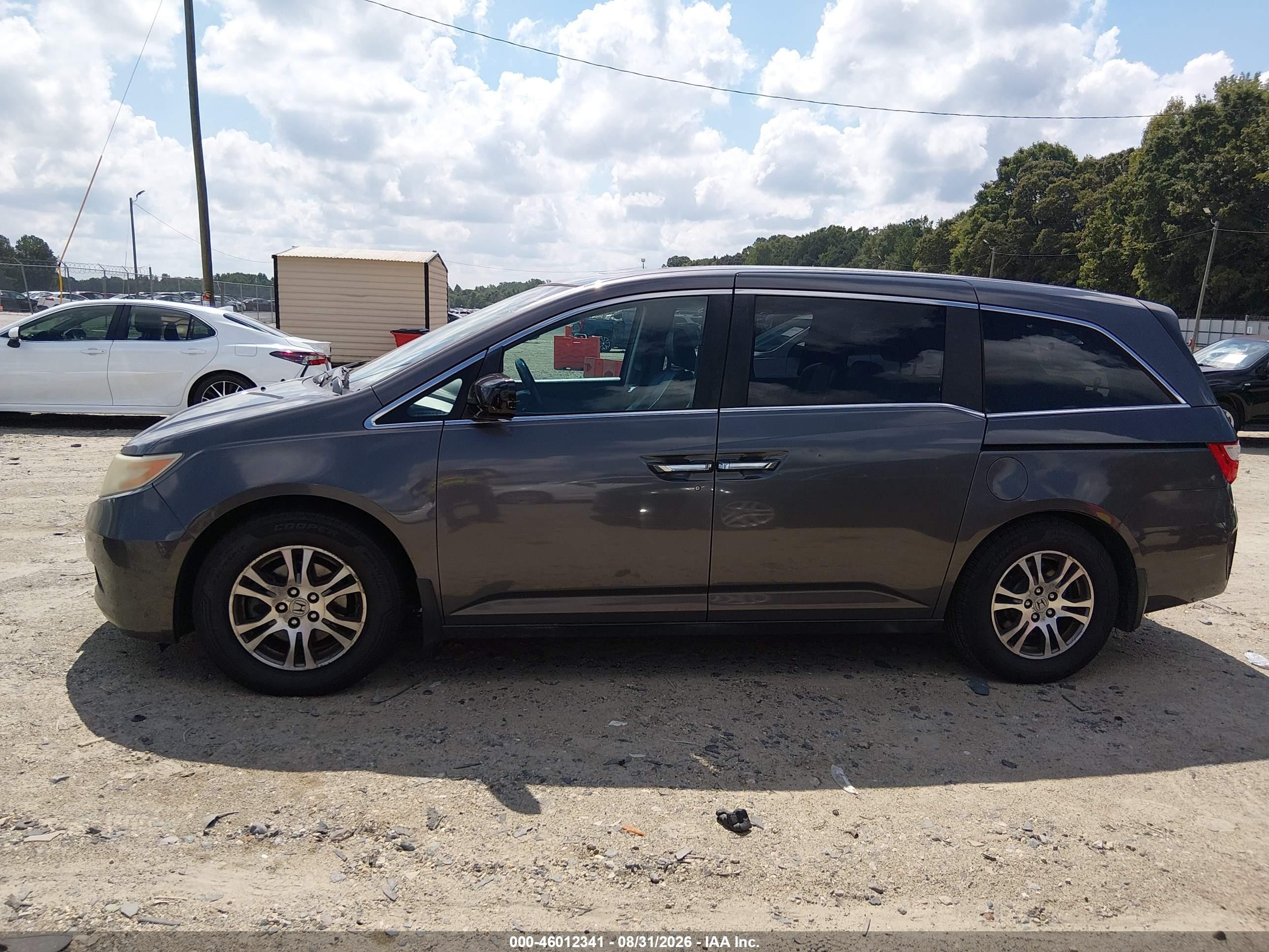 2013 Honda Odyssey Ex-l Gray vin: 5FNRL5H62DB062348