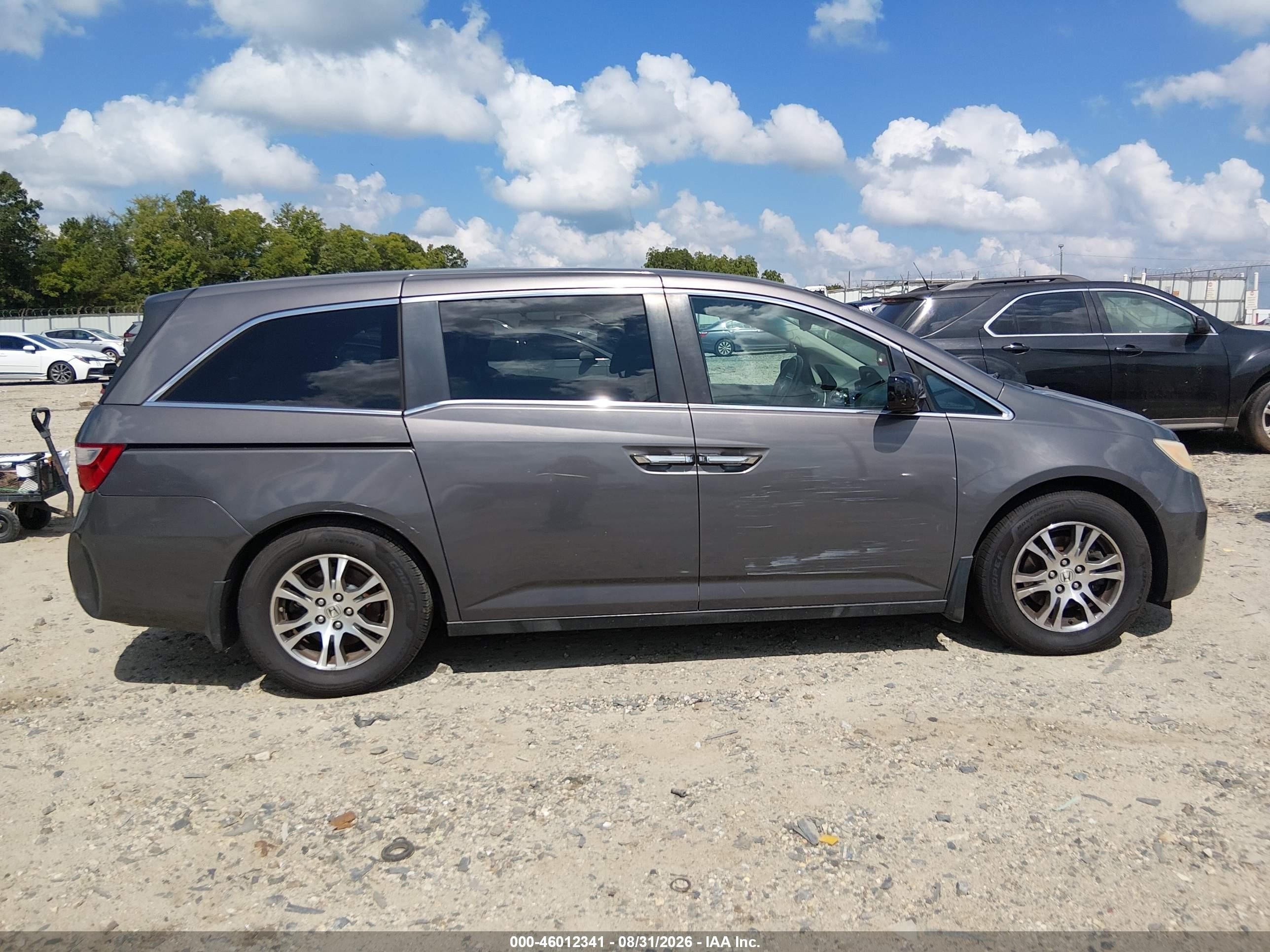 2013 Honda Odyssey Ex-l Gray vin: 5FNRL5H62DB062348