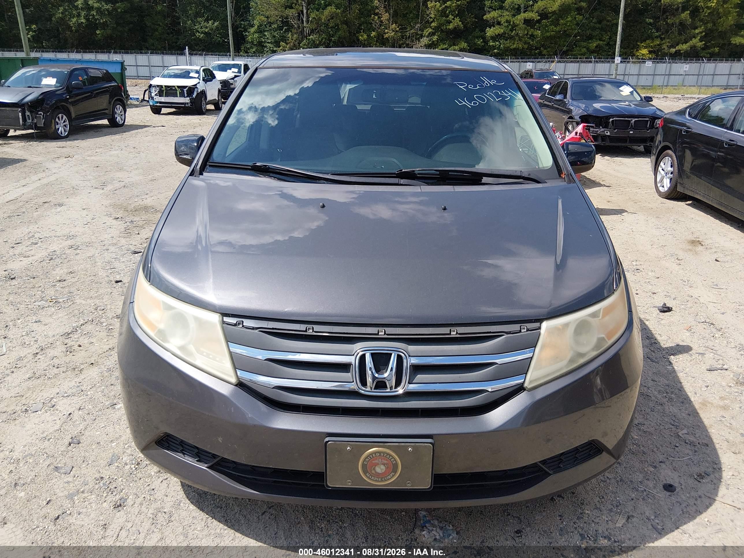 2013 Honda Odyssey Ex-l Gray vin: 5FNRL5H62DB062348