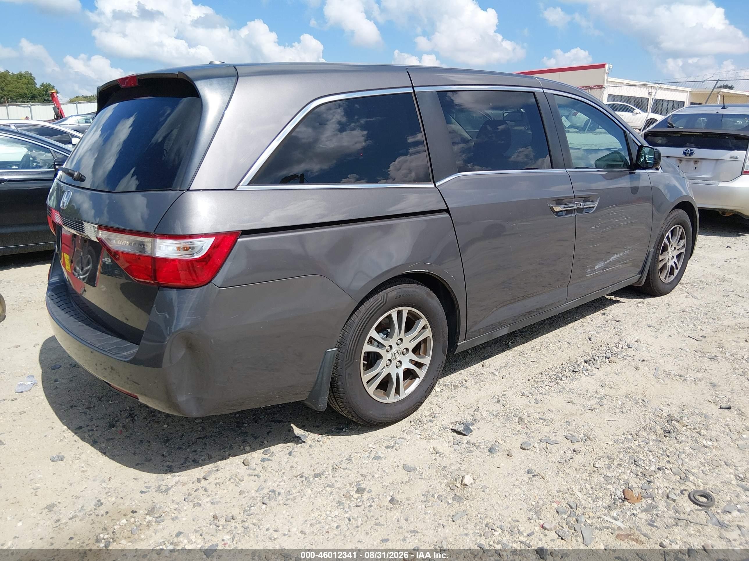 2013 Honda Odyssey Ex-l Gray vin: 5FNRL5H62DB062348
