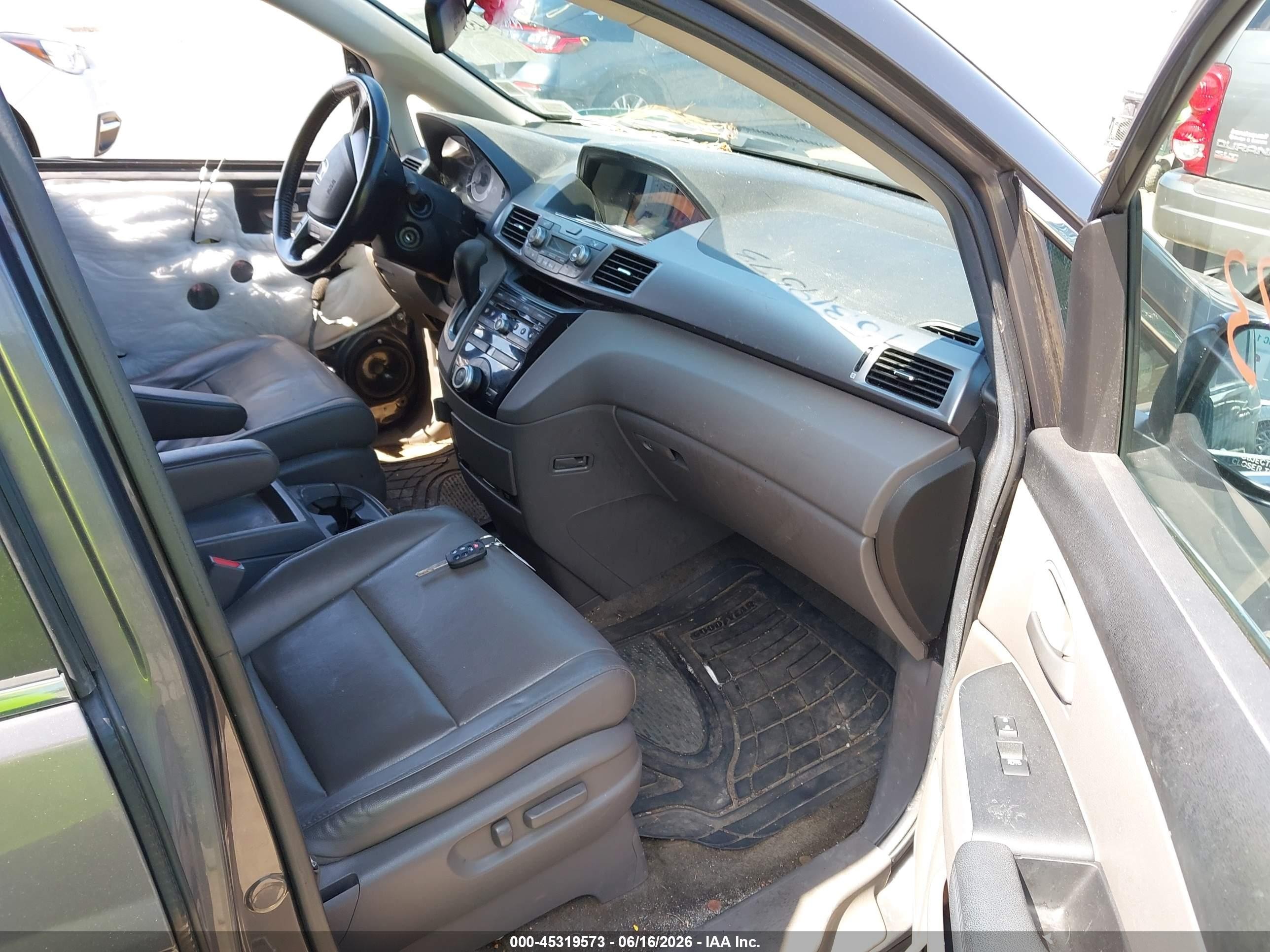 2013 Honda Odyssey Ex-l Gray vin: 5FNRL5H62DB068621
