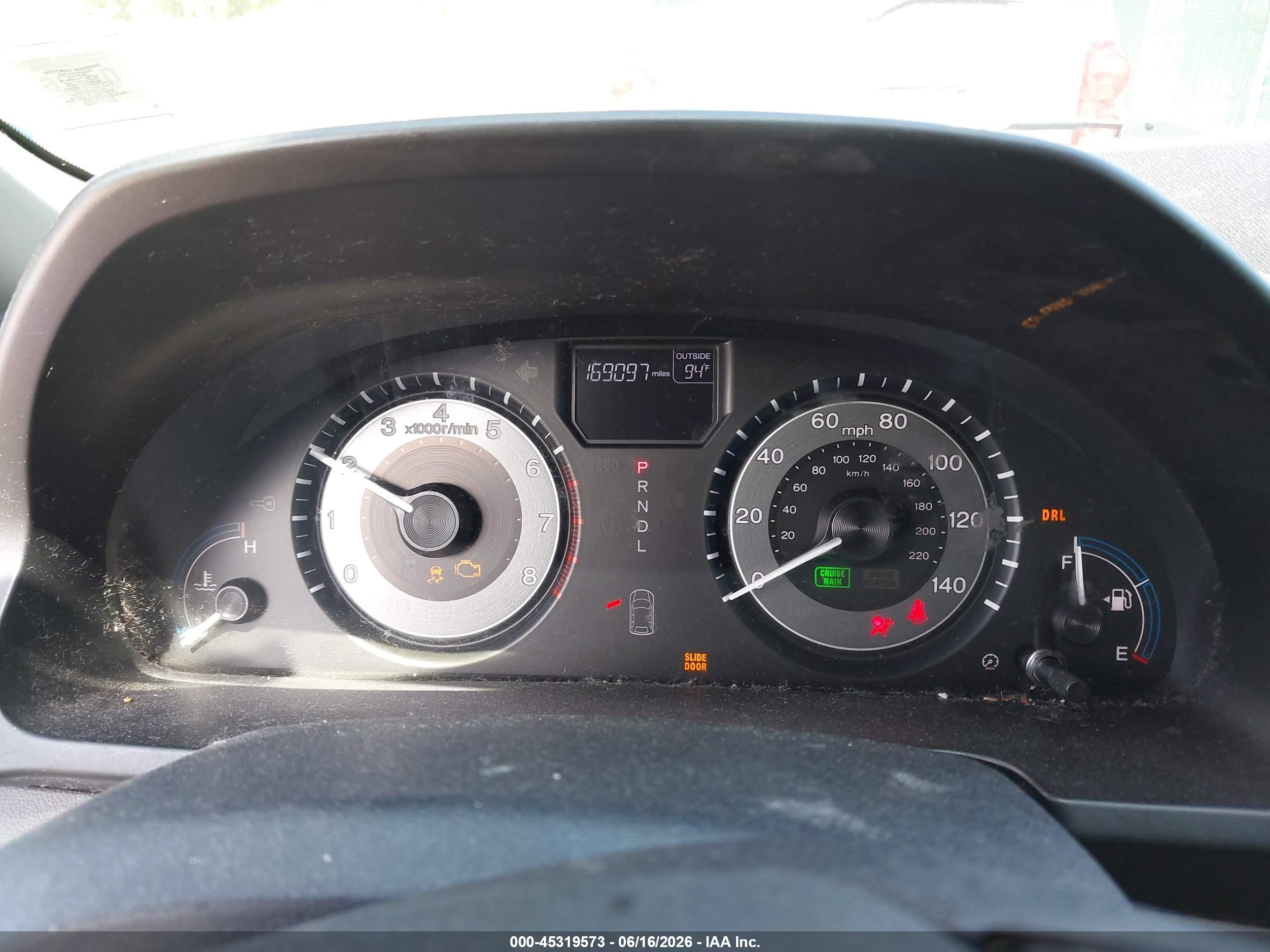 2013 Honda Odyssey Ex-l Gray vin: 5FNRL5H62DB068621
