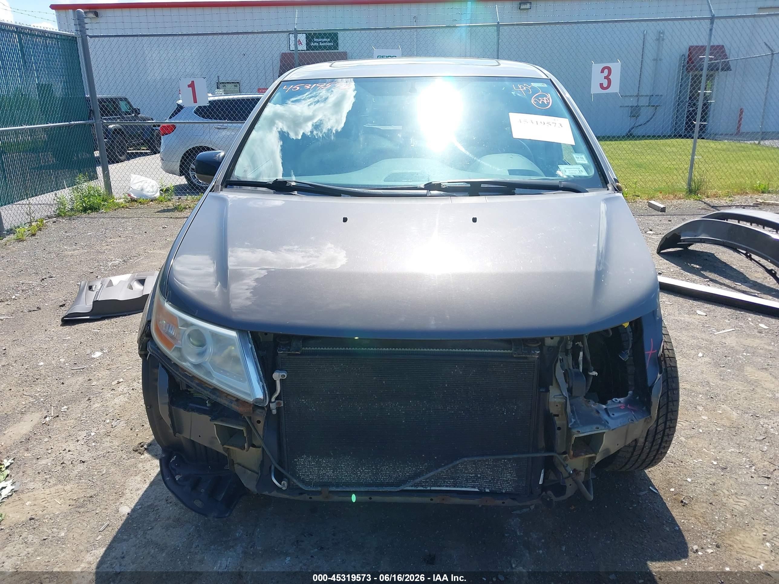 2013 Honda Odyssey Ex-l Gray vin: 5FNRL5H62DB068621