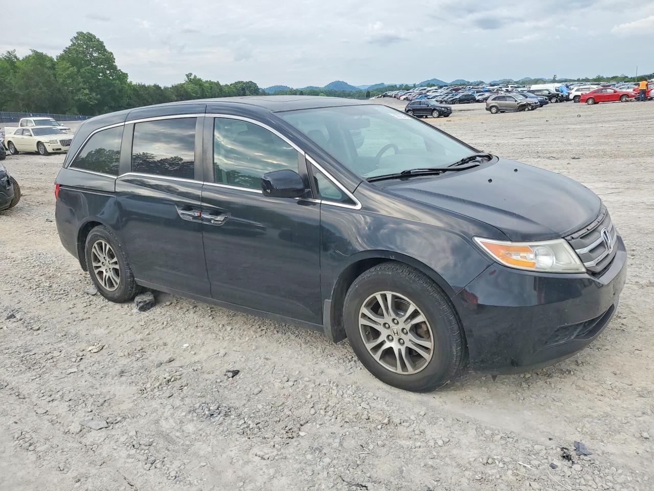2013 Honda Odyssey Exl Black vin: 5FNRL5H62DB075956