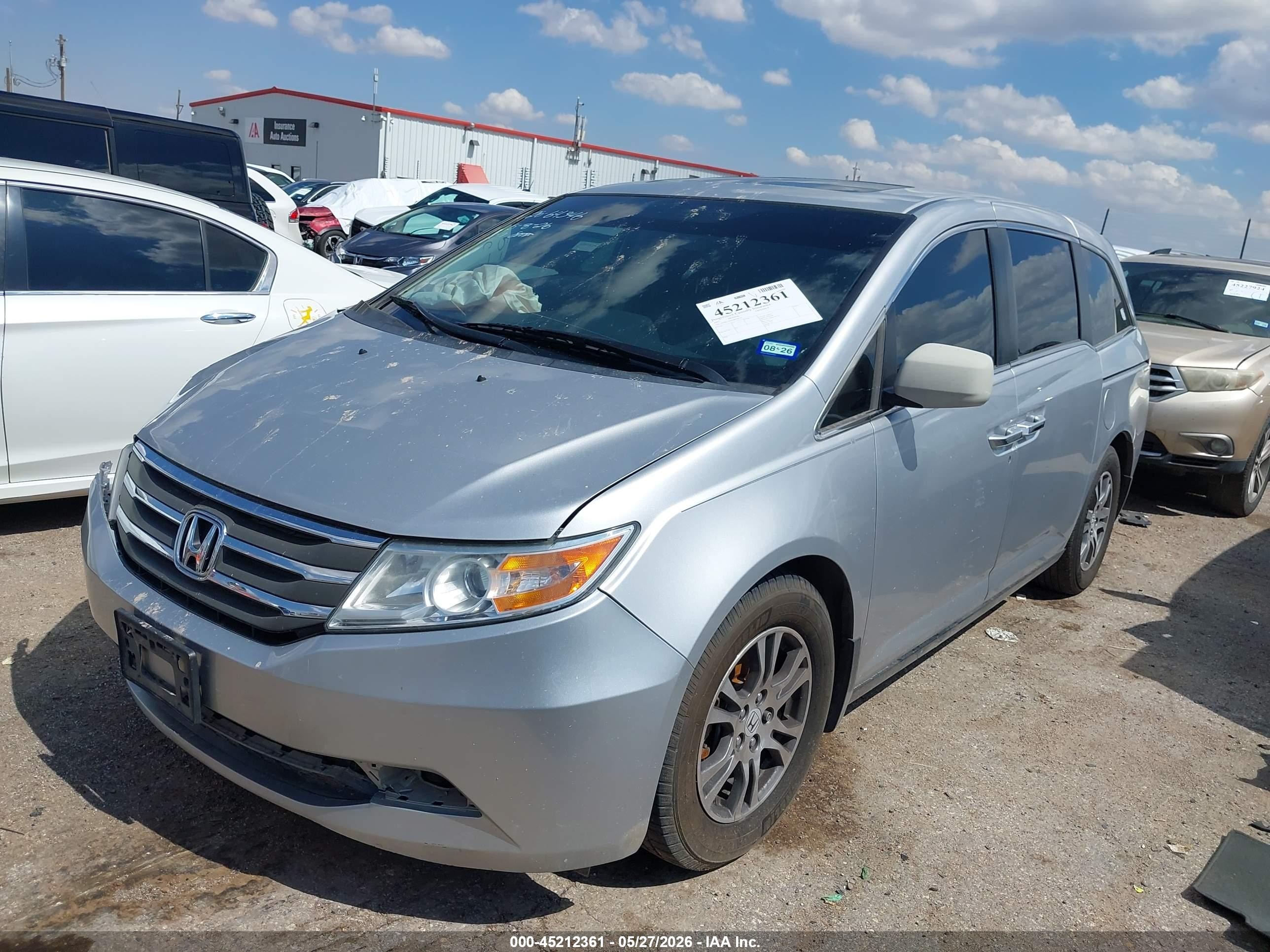 2013 Honda Odyssey Ex-l Silver vin: 5FNRL5H62DB078274