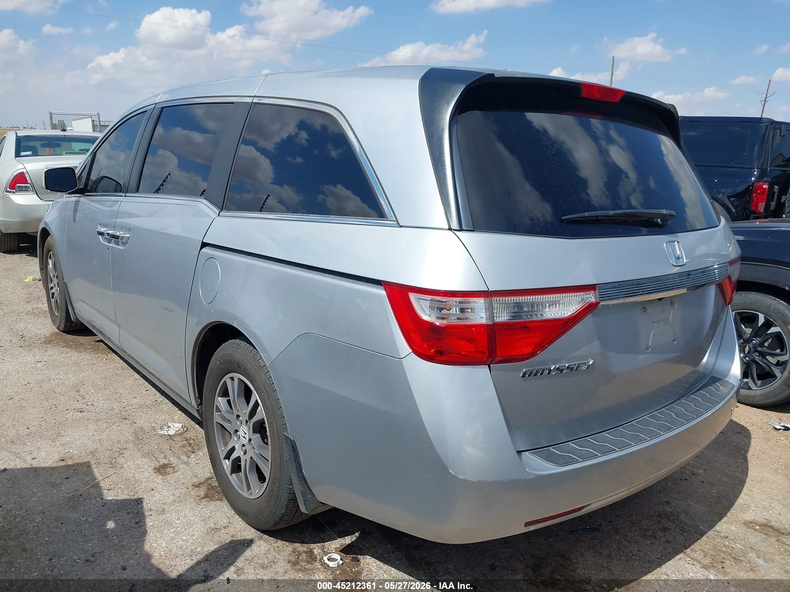 2013 Honda Odyssey Ex-l Silver vin: 5FNRL5H62DB078274
