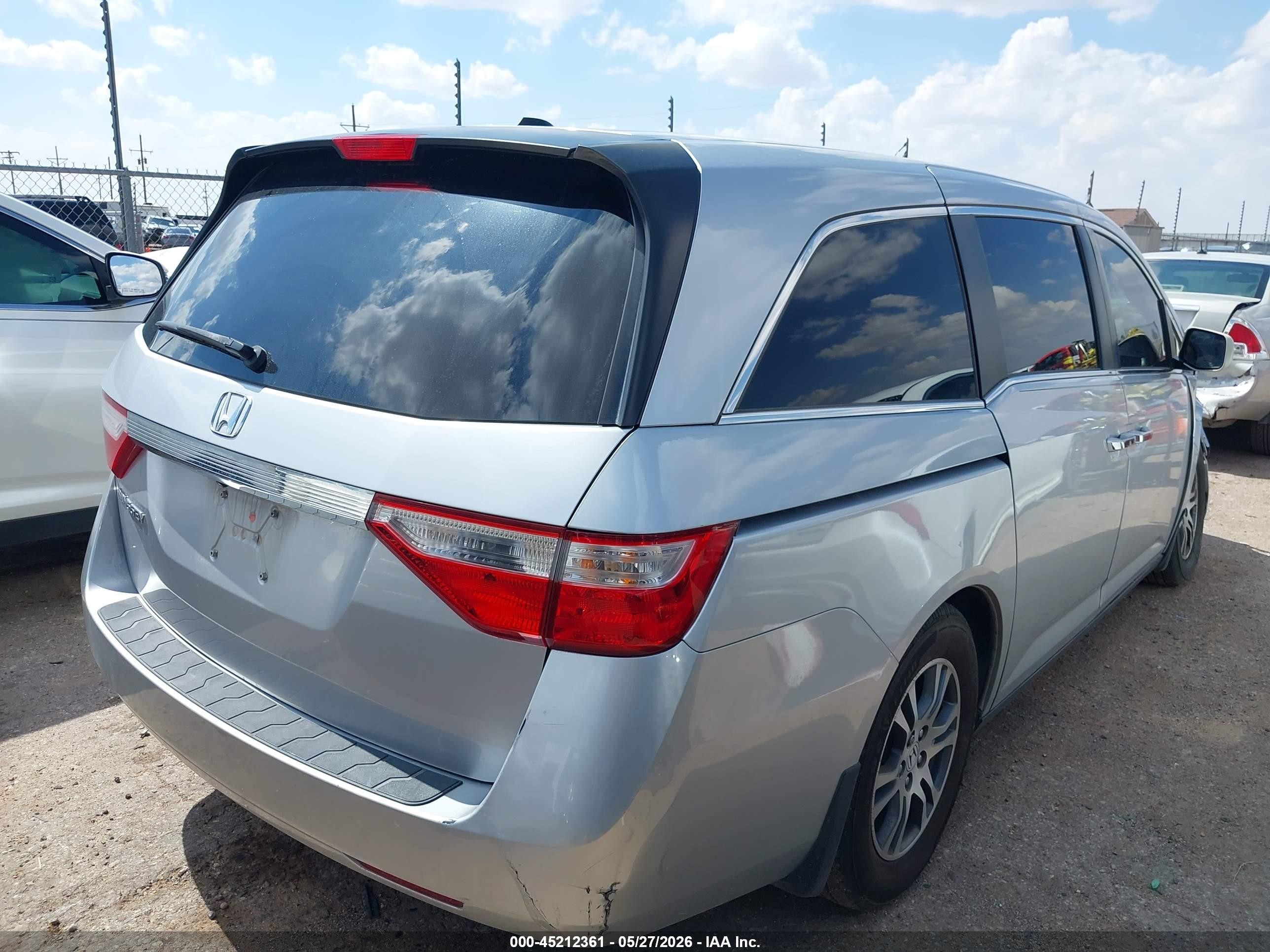 2013 Honda Odyssey Ex-l Silver vin: 5FNRL5H62DB078274