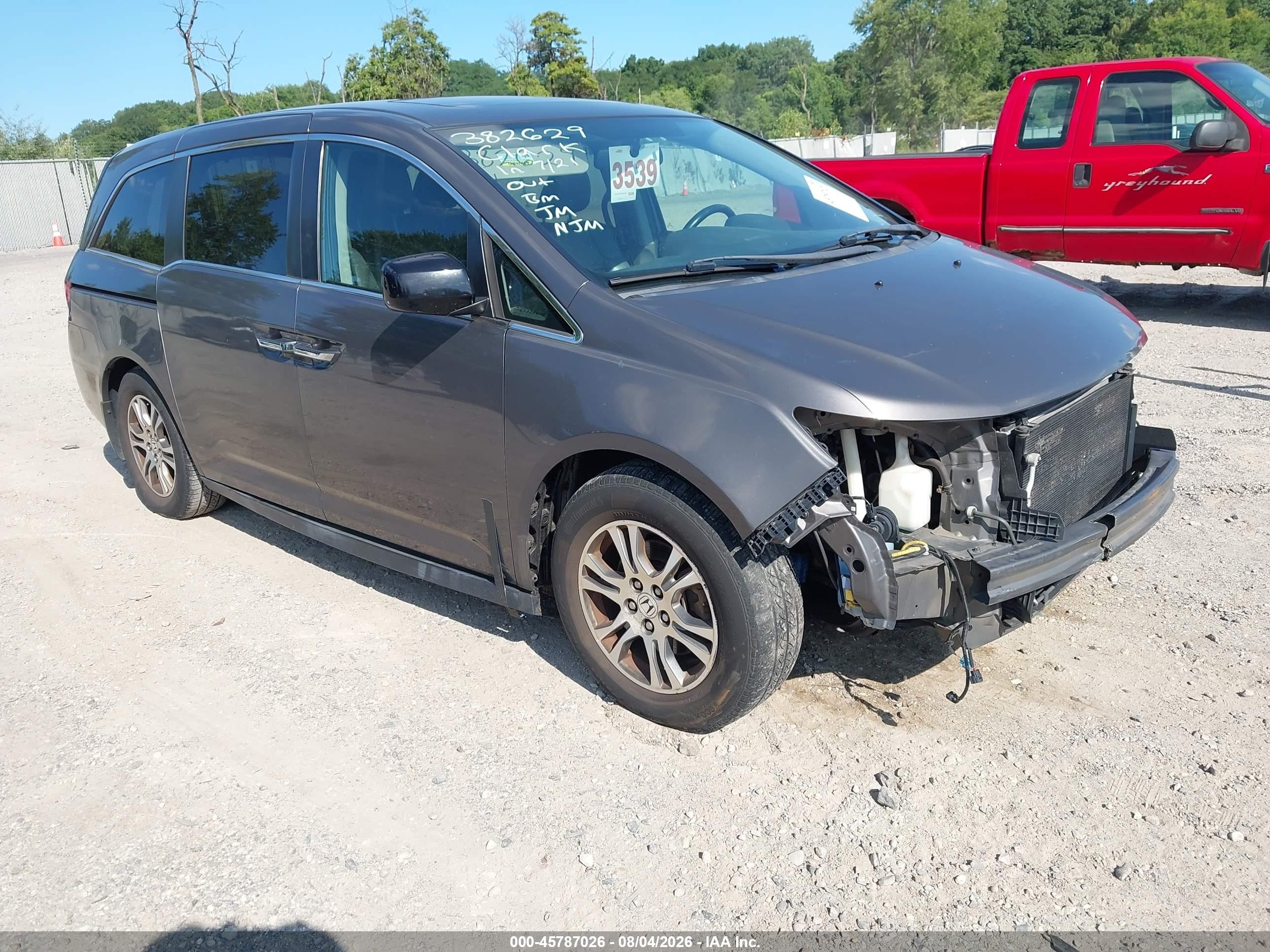 2013 Honda Odyssey Ex-l Серый vin: 5FNRL5H62DB081837