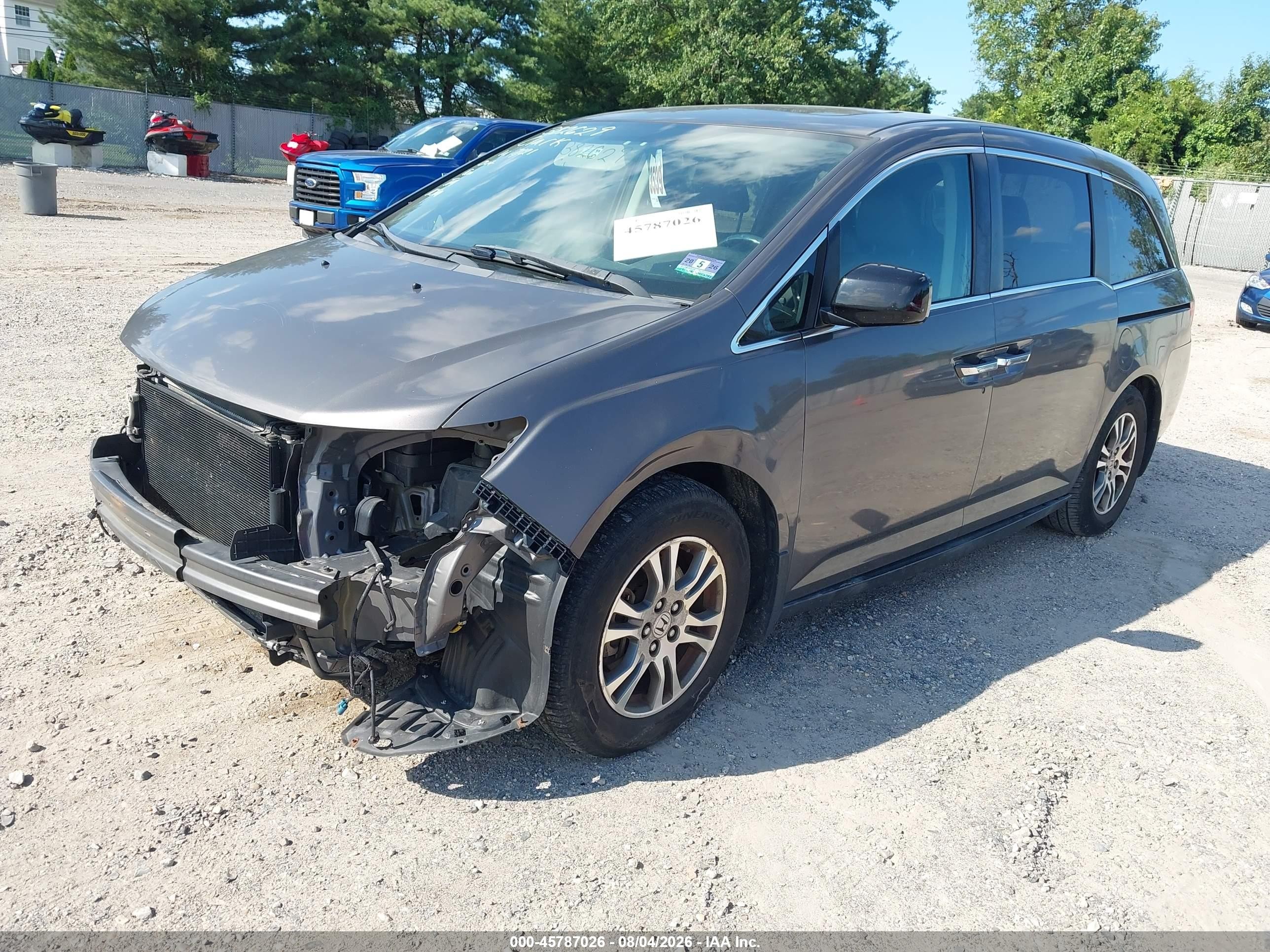 2013 Honda Odyssey Ex-l Серый vin: 5FNRL5H62DB081837
