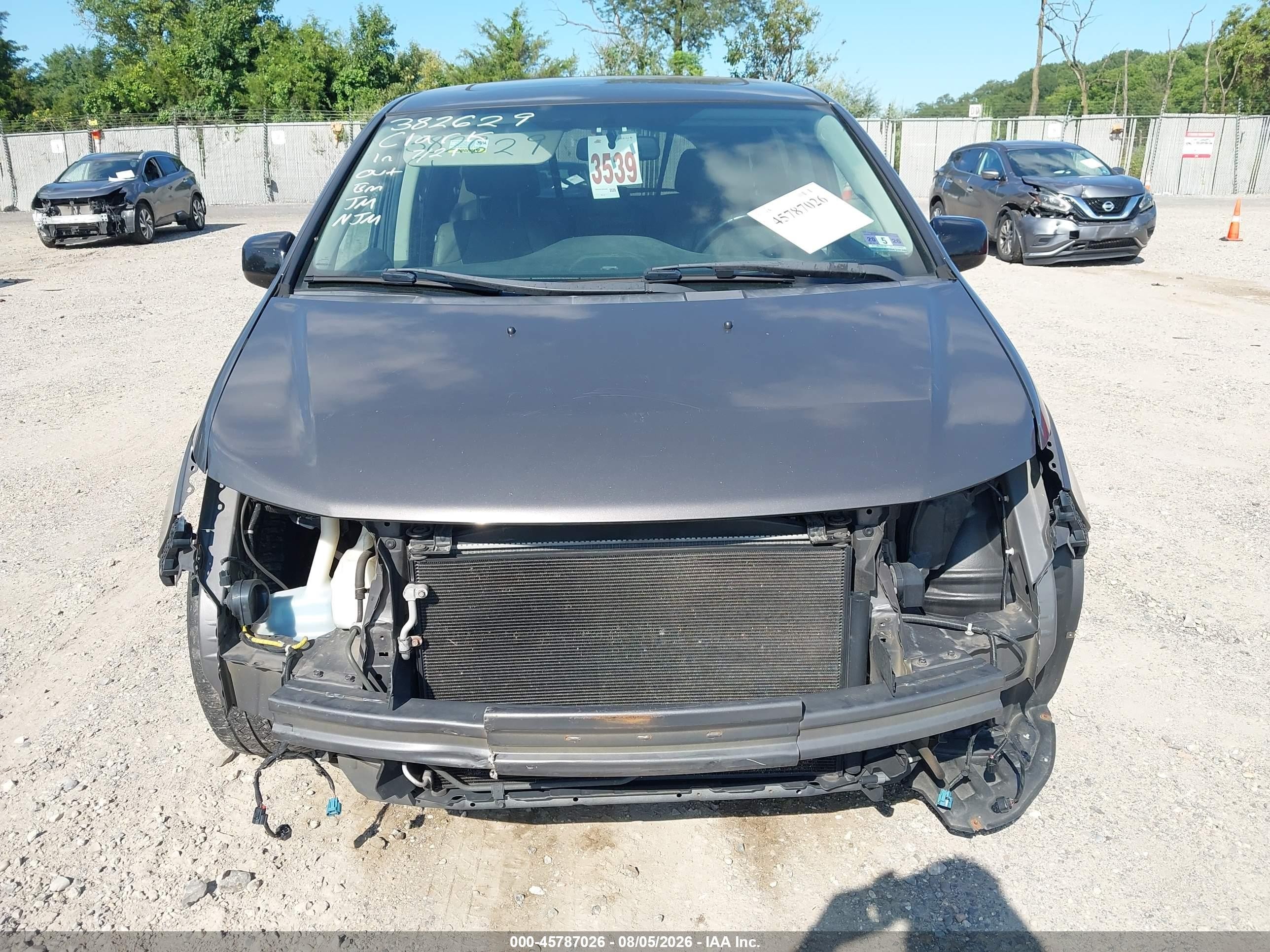 2013 Honda Odyssey Ex-l Серый vin: 5FNRL5H62DB081837
