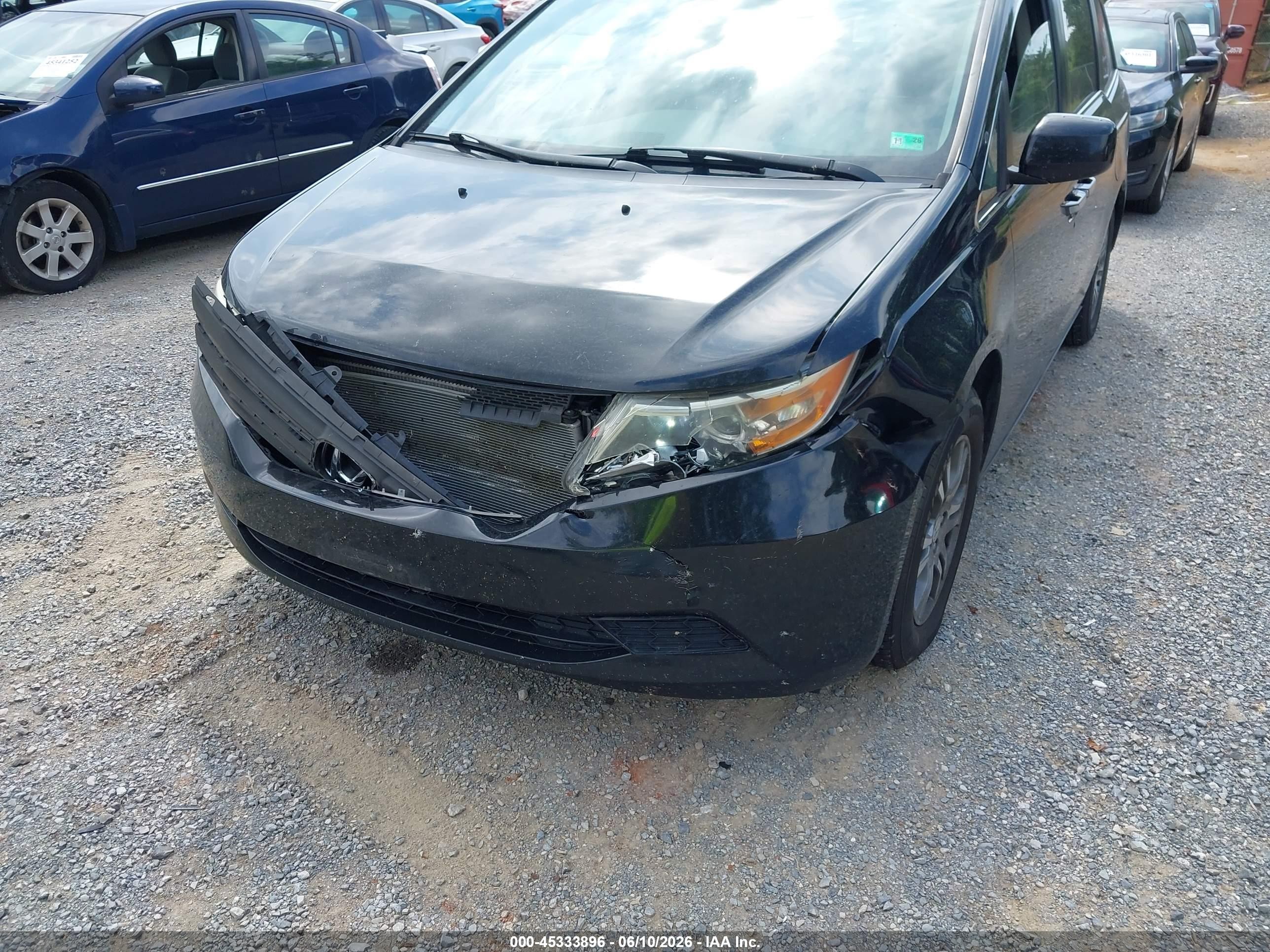 2013 Honda Odyssey Ex-l Черный vin: 5FNRL5H62DB086827