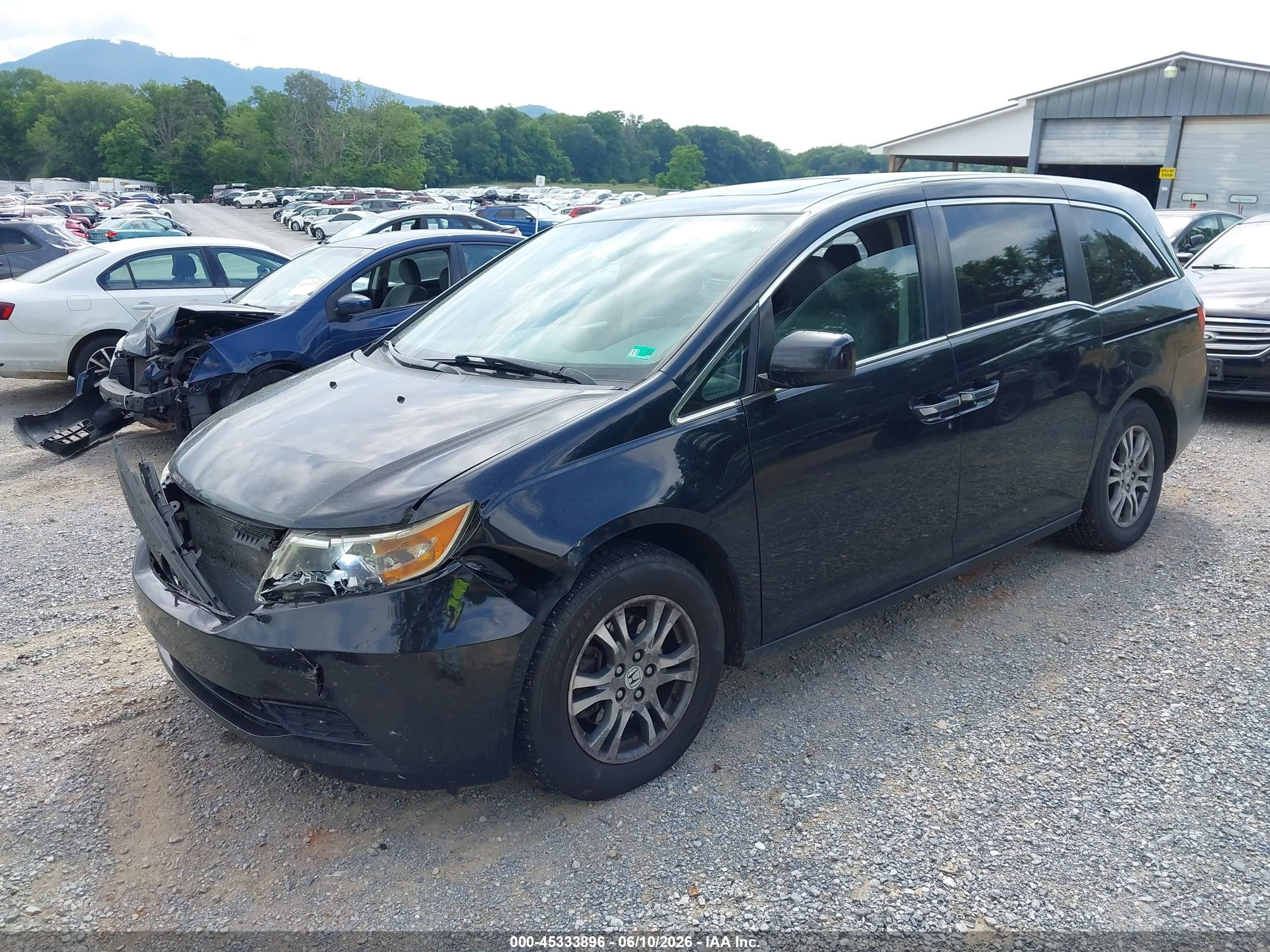 2013 Honda Odyssey Ex-l Черный vin: 5FNRL5H62DB086827