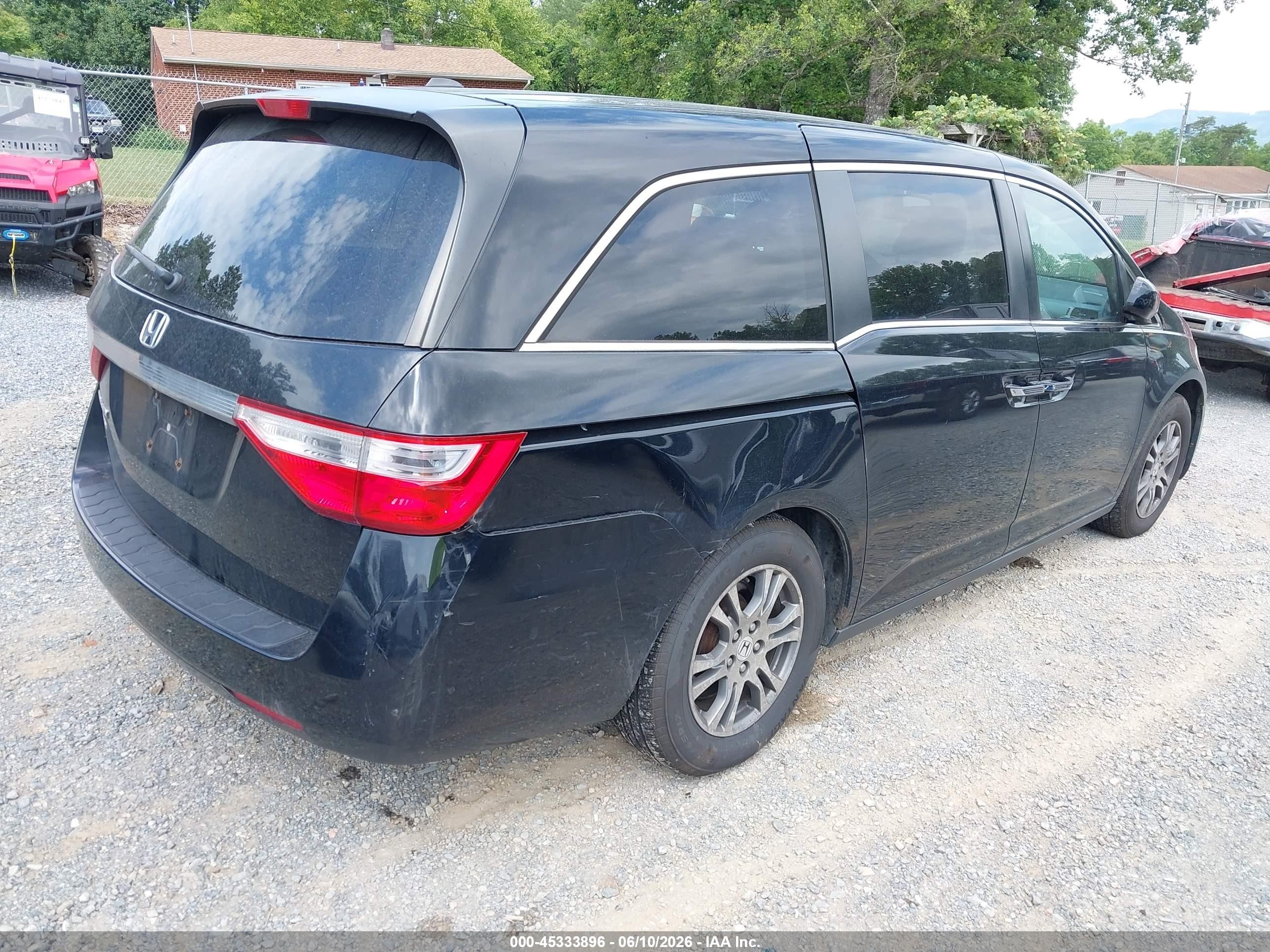 2013 Honda Odyssey Ex-l Черный vin: 5FNRL5H62DB086827