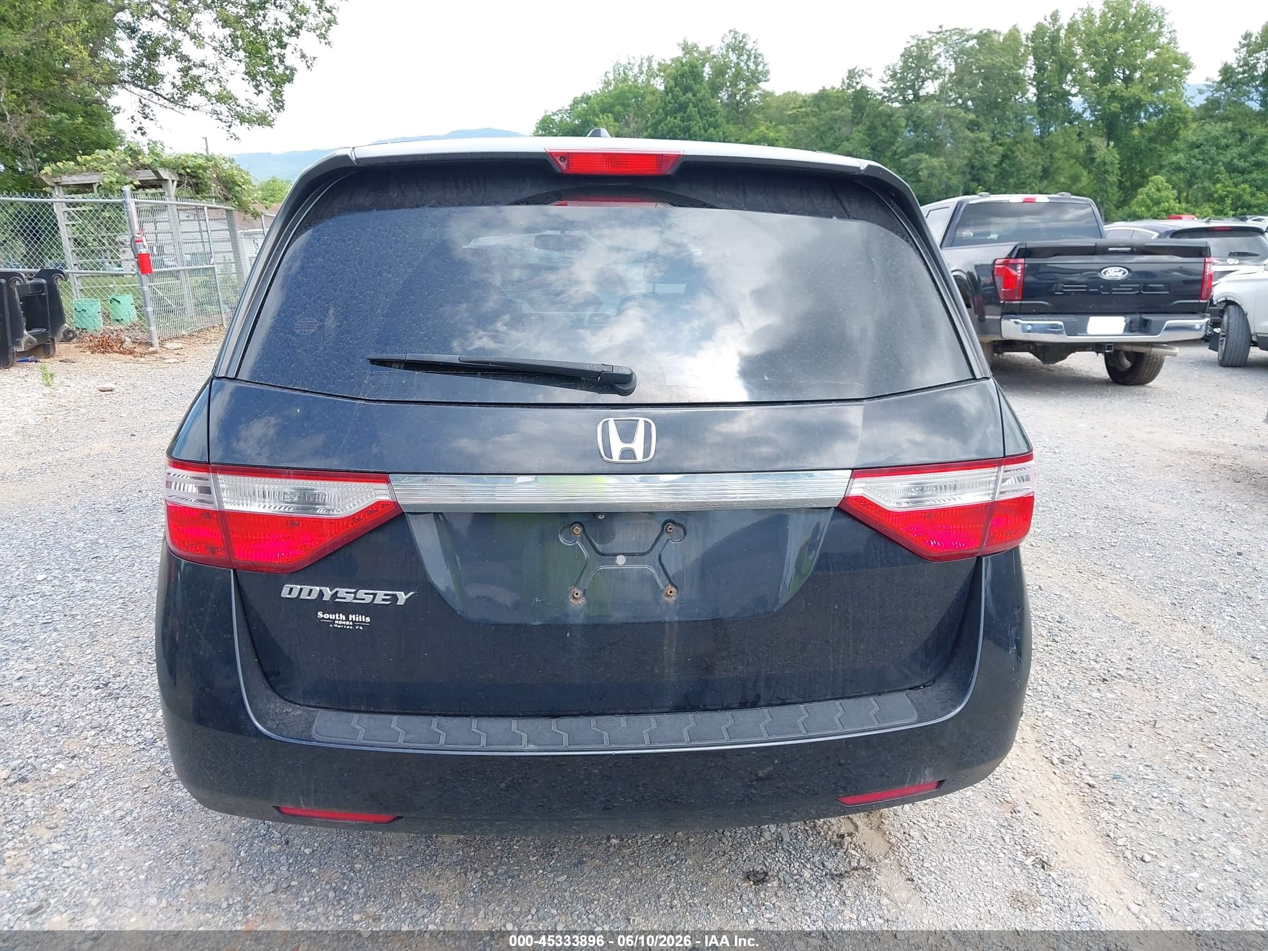 2013 Honda Odyssey Ex-l Черный vin: 5FNRL5H62DB086827