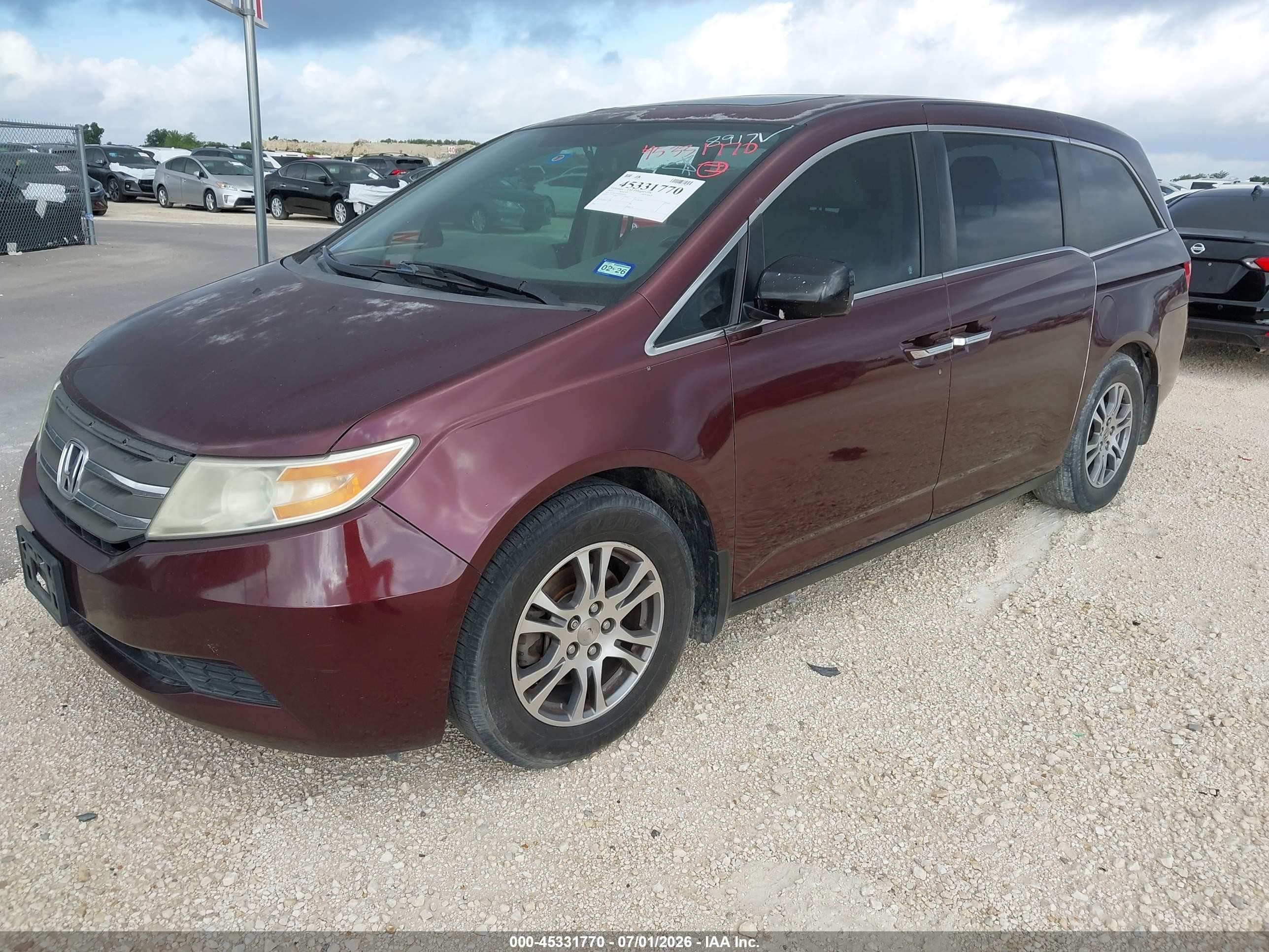 2013 Honda Odyssey Ex-l Purple vin: 5FNRL5H62DB088917