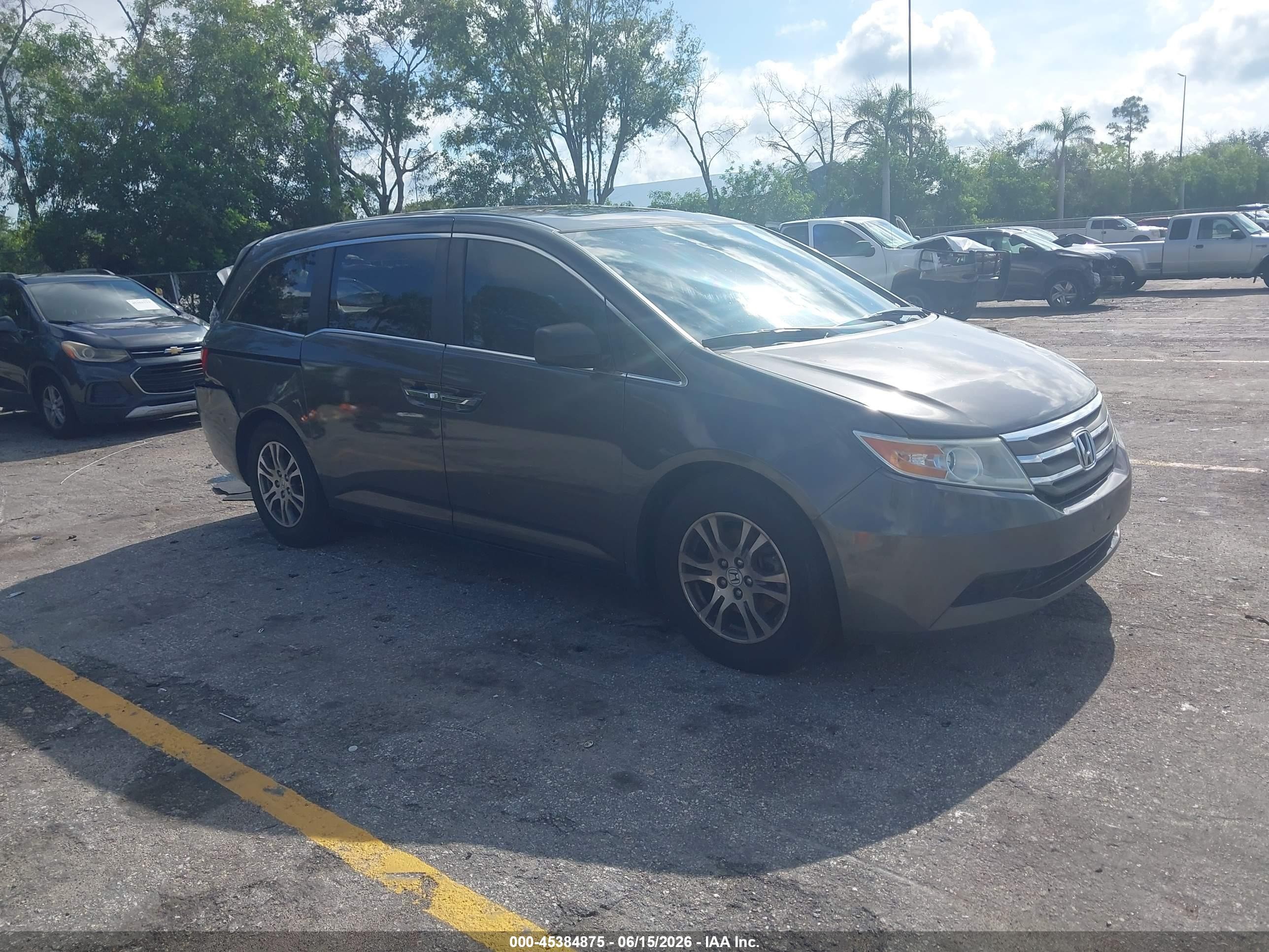 2013 Honda Odyssey Ex-l Brown vin: 5FNRL5H62DB091042