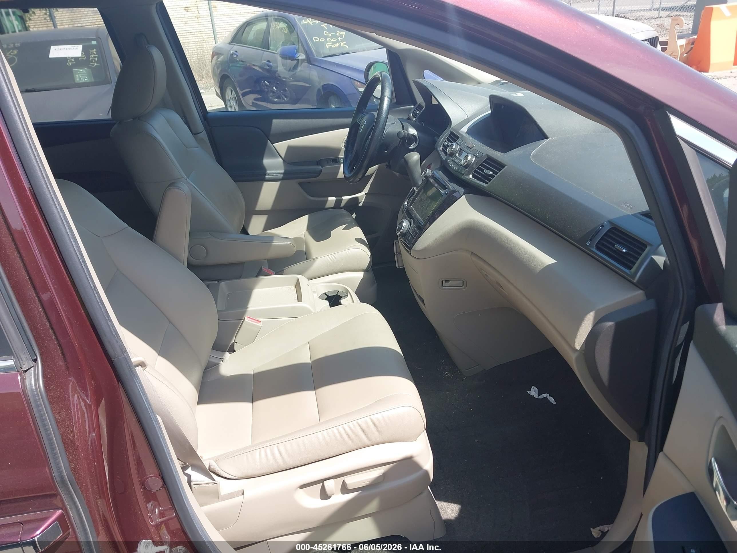 2014 Honda Odyssey Ex-l Maroon vin: 5FNRL5H62EB005195