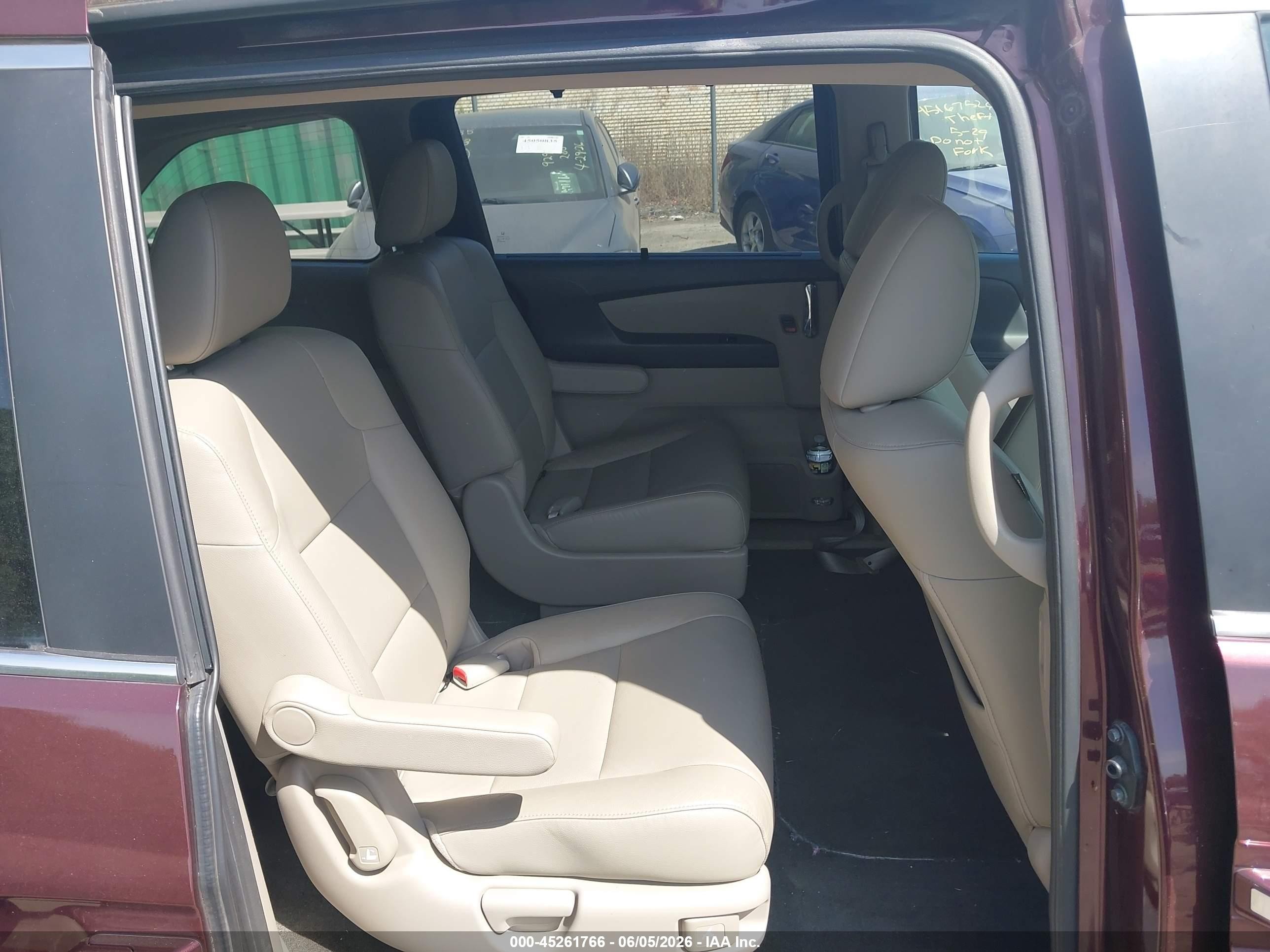 2014 Honda Odyssey Ex-l Maroon vin: 5FNRL5H62EB005195