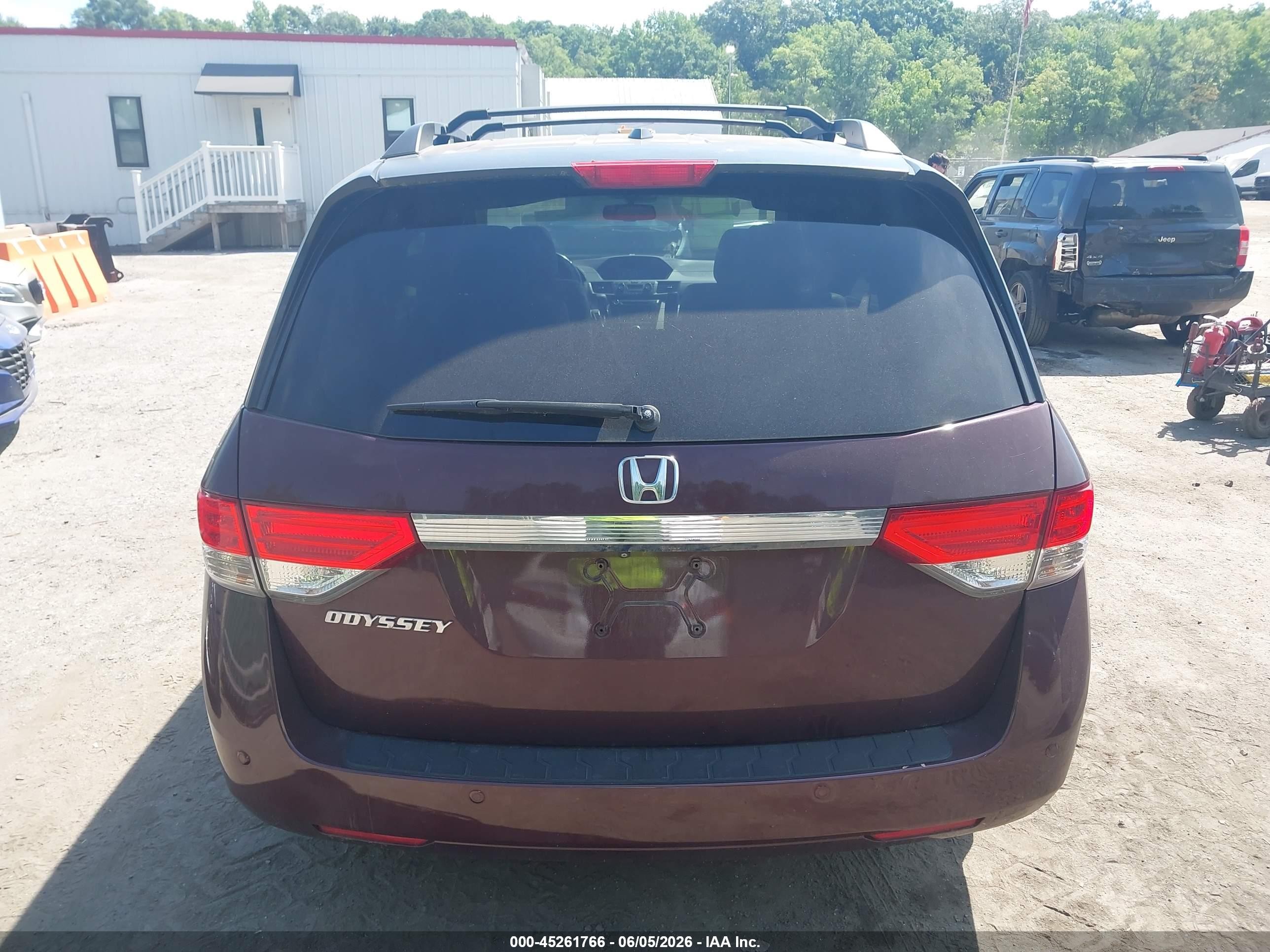 2014 Honda Odyssey Ex-l Maroon vin: 5FNRL5H62EB005195