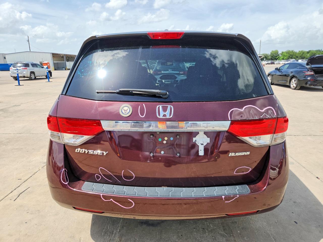 2014 Honda Odyssey Exl Maroon vin: 5FNRL5H62EB010784