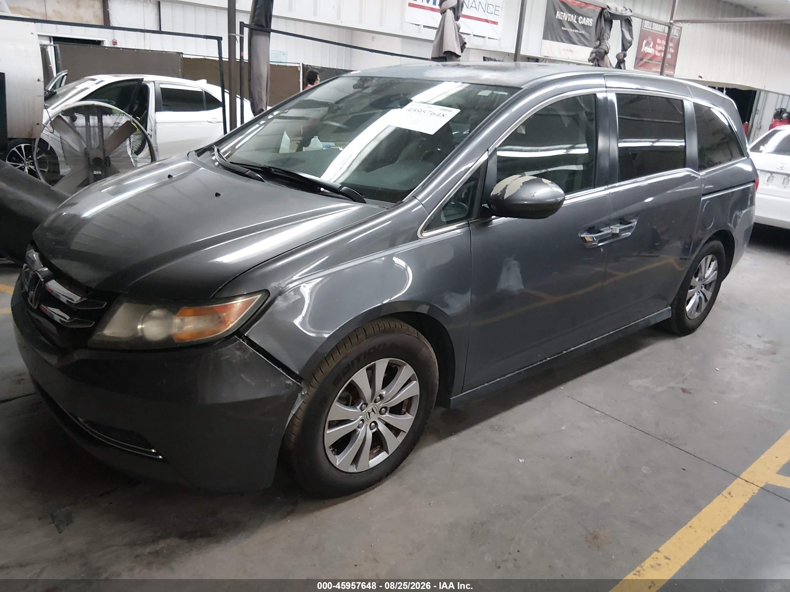 2014 Honda Odyssey Ex-l Gray vin: 5FNRL5H62EB011112