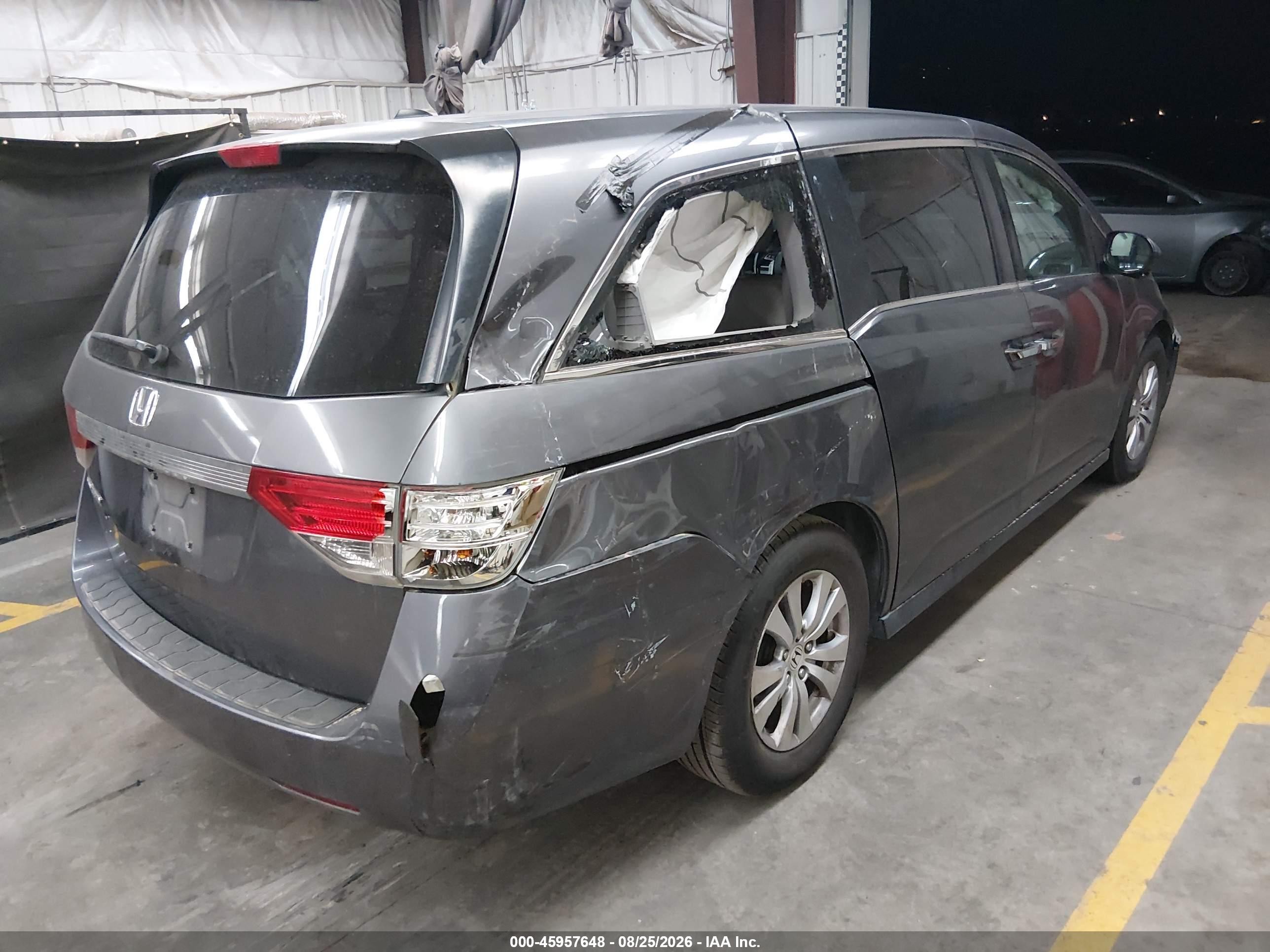 2014 Honda Odyssey Ex-l Gray vin: 5FNRL5H62EB011112