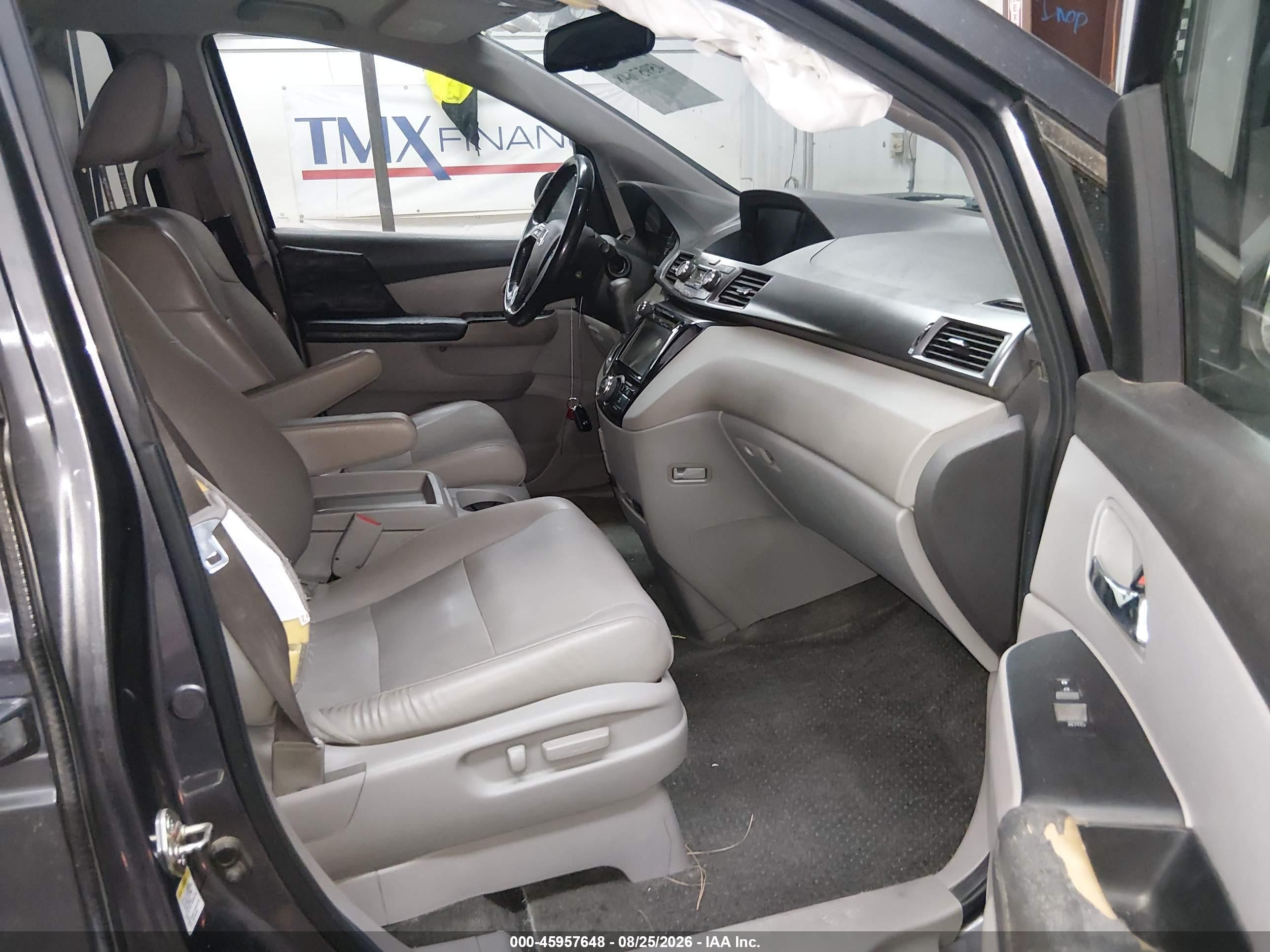 2014 Honda Odyssey Ex-l Gray vin: 5FNRL5H62EB011112