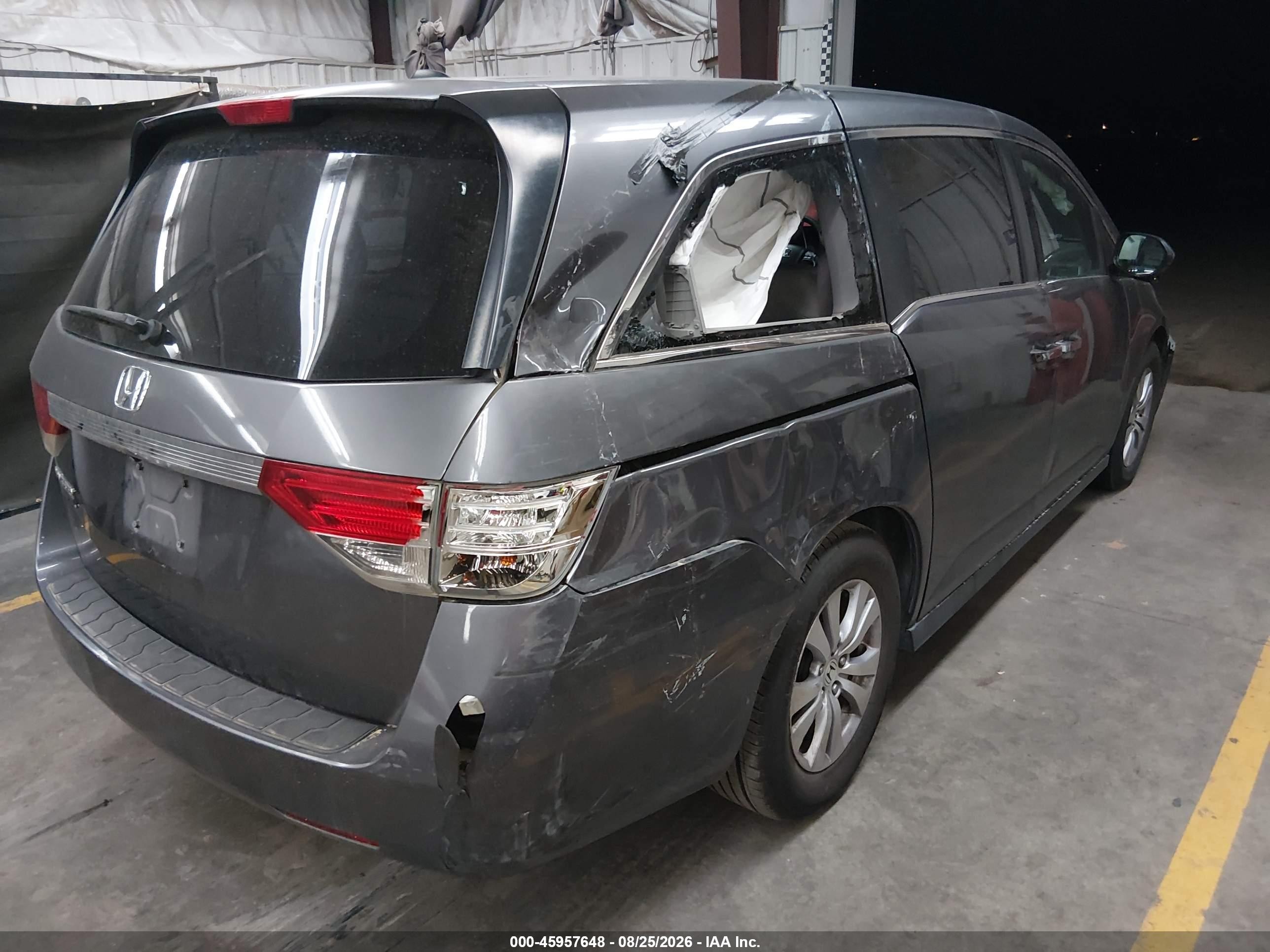2014 Honda Odyssey Ex-l Gray vin: 5FNRL5H62EB011112