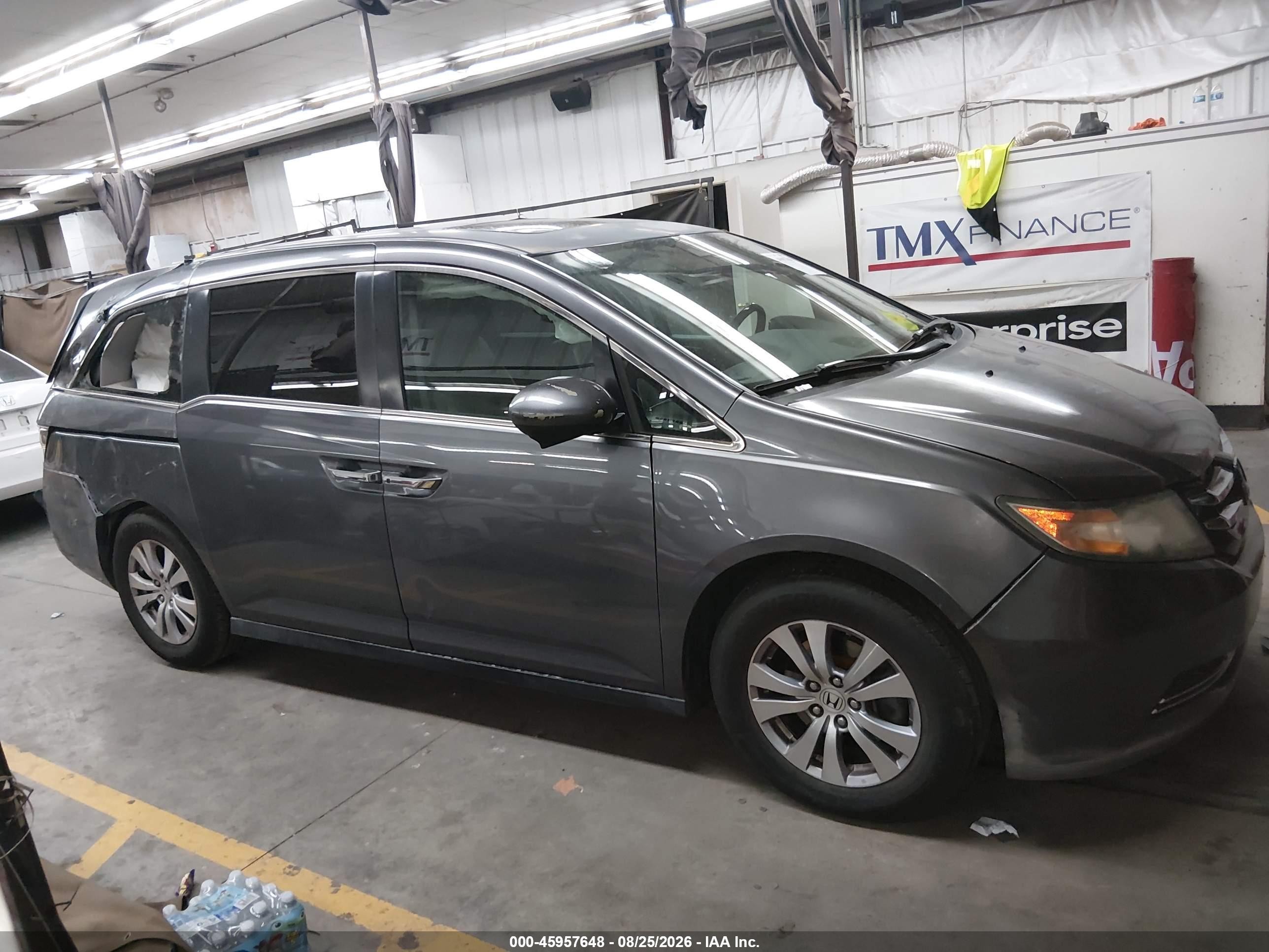 2014 Honda Odyssey Ex-l Gray vin: 5FNRL5H62EB011112