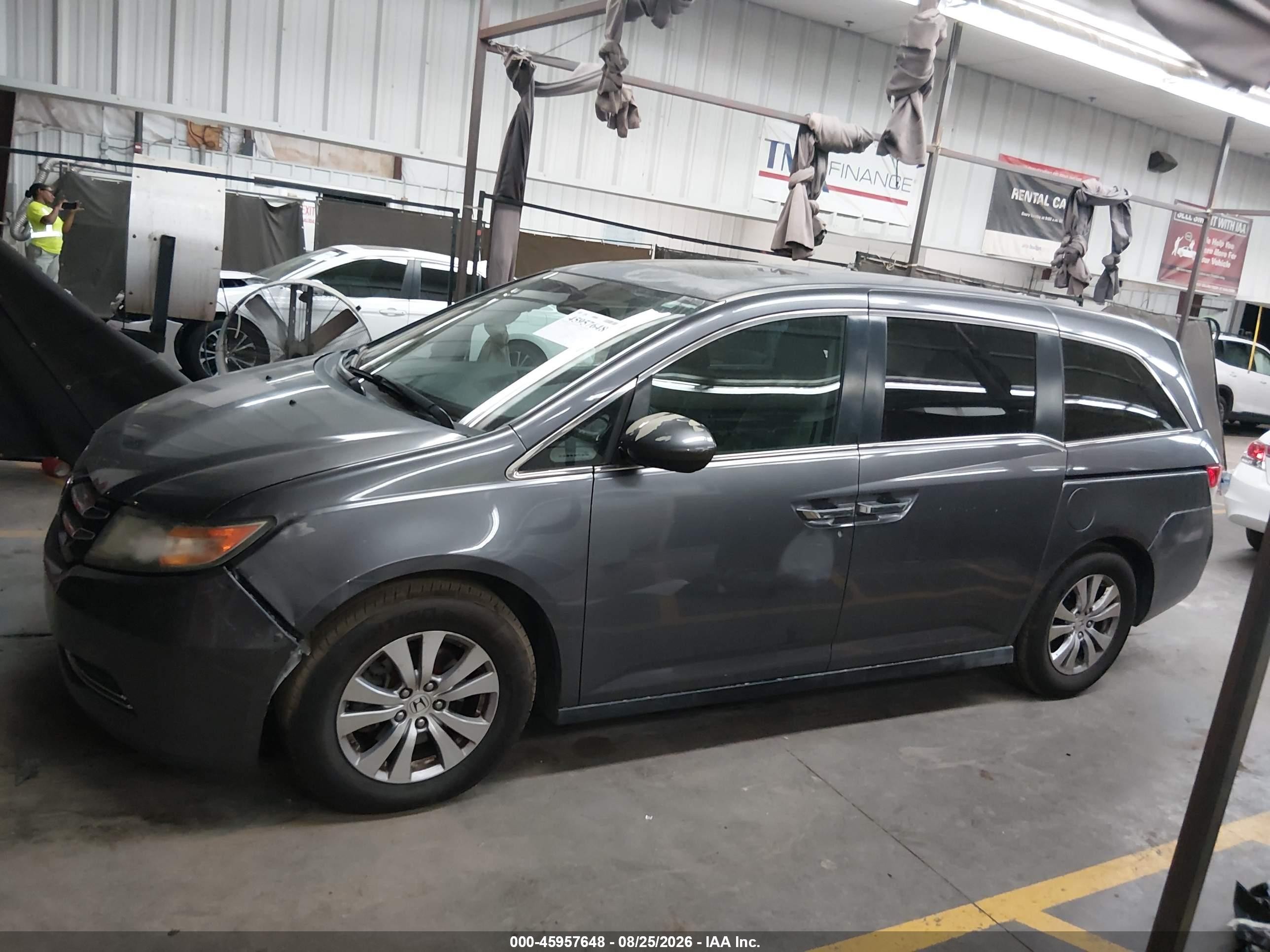 2014 Honda Odyssey Ex-l Gray vin: 5FNRL5H62EB011112