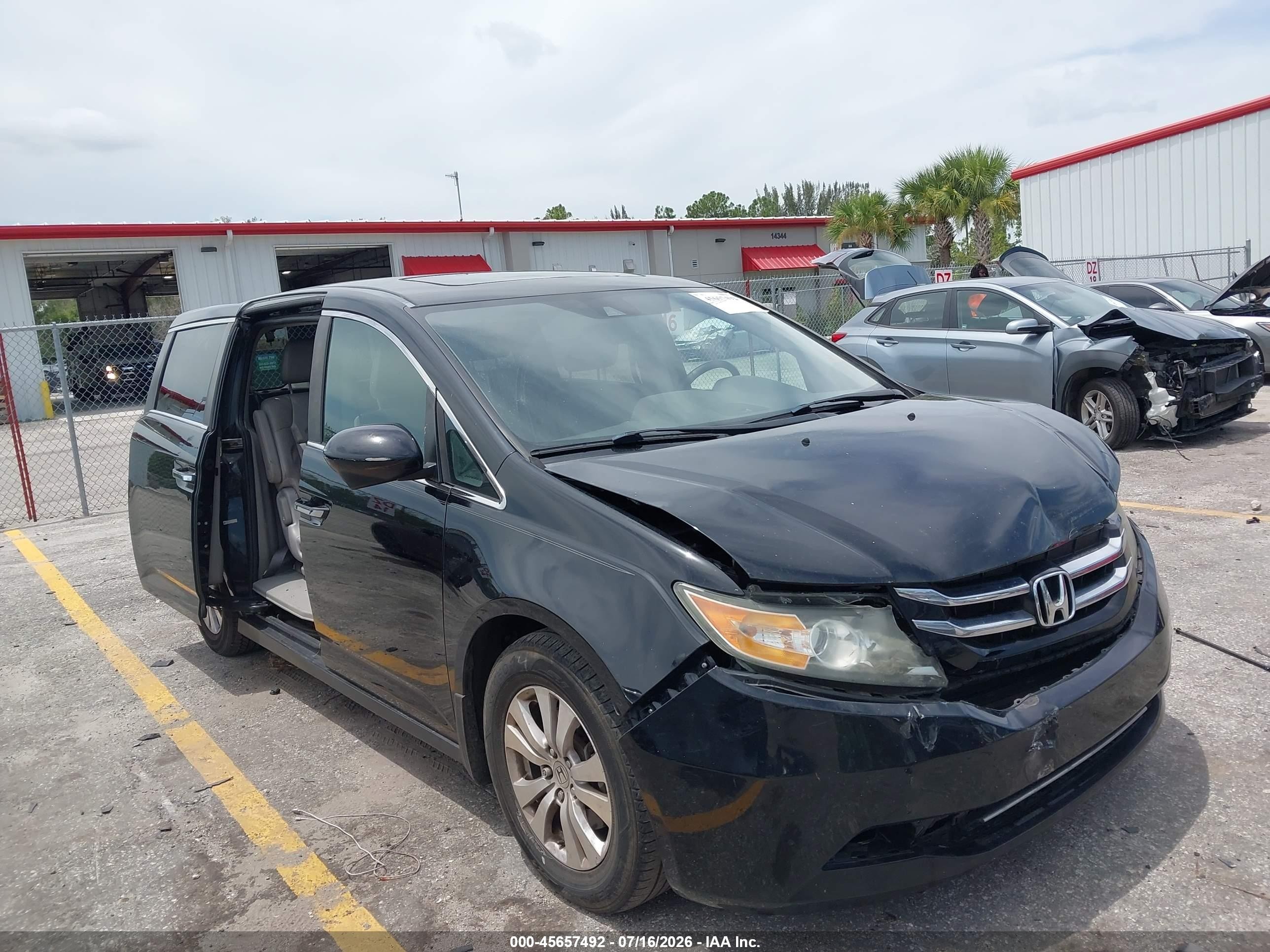 2014 Honda Odyssey Ex-l Black vin: 5FNRL5H62EB011840