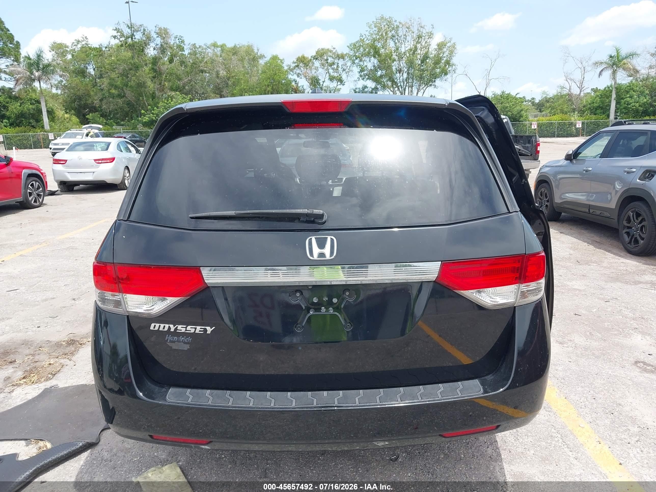 2014 Honda Odyssey Ex-l Black vin: 5FNRL5H62EB011840