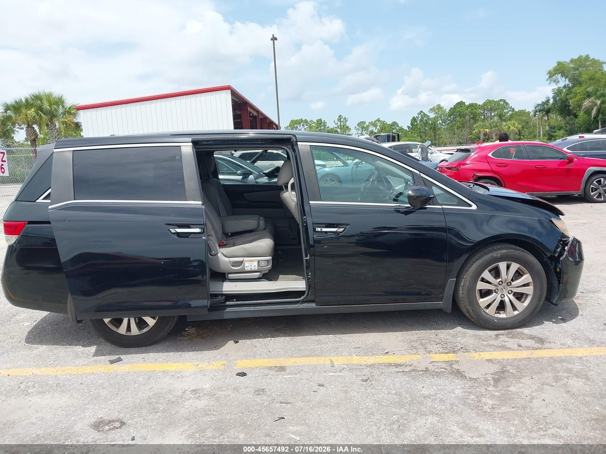 2014 Honda Odyssey Ex-l Black vin: 5FNRL5H62EB011840