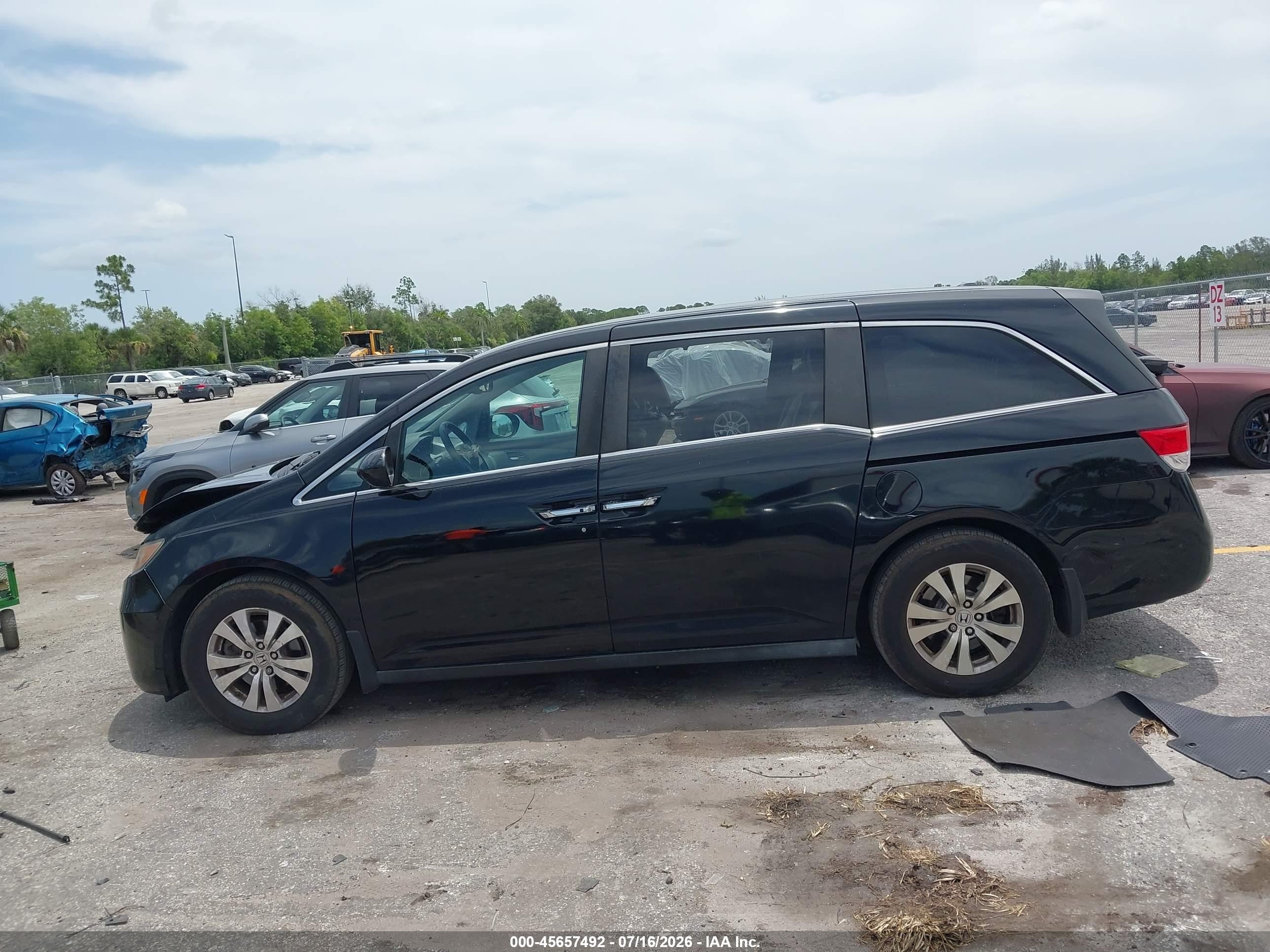 2014 Honda Odyssey Ex-l Black vin: 5FNRL5H62EB011840