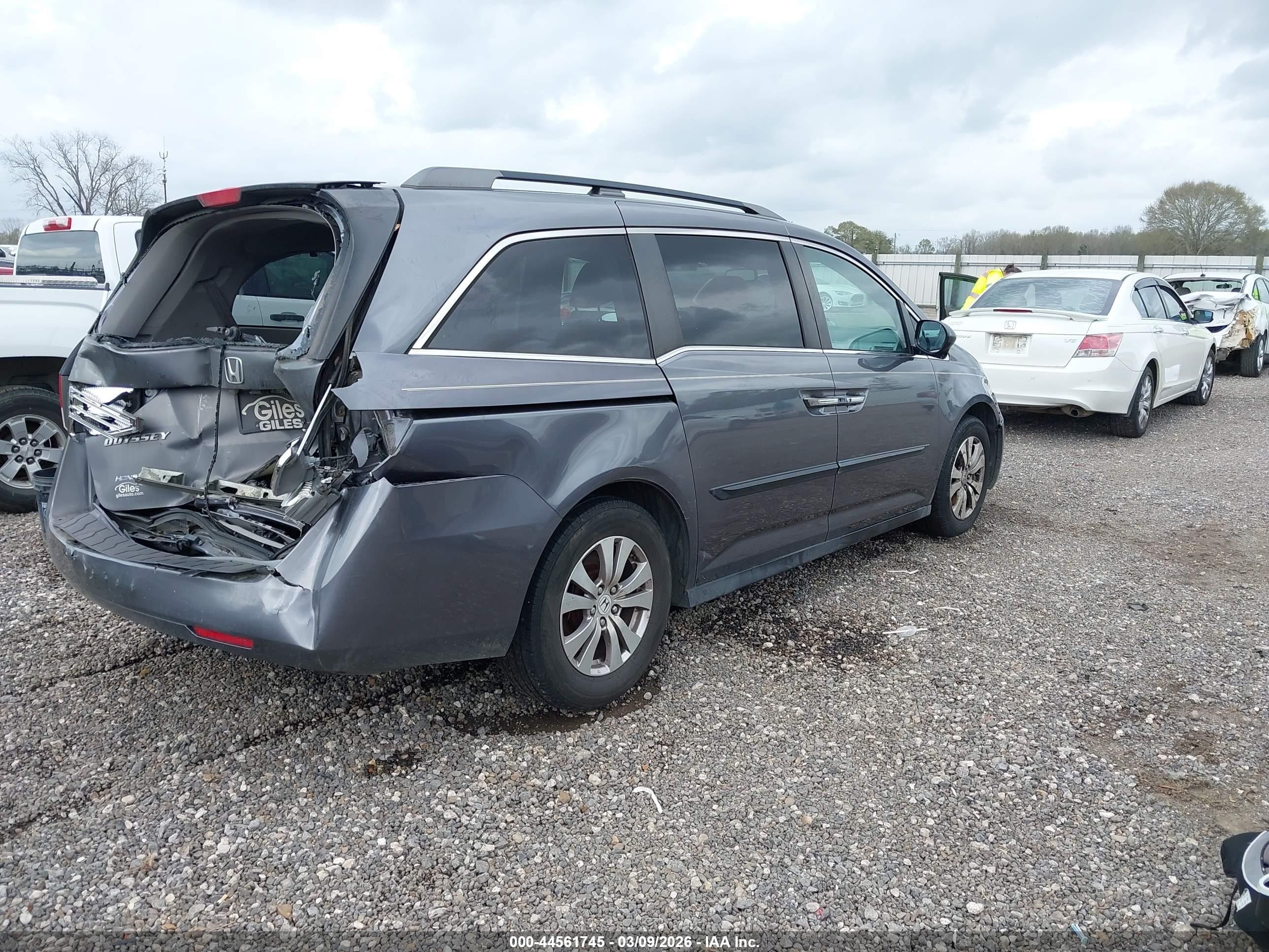 2014 Honda Odyssey Ex-l Gray vin: 5FNRL5H62EB028413