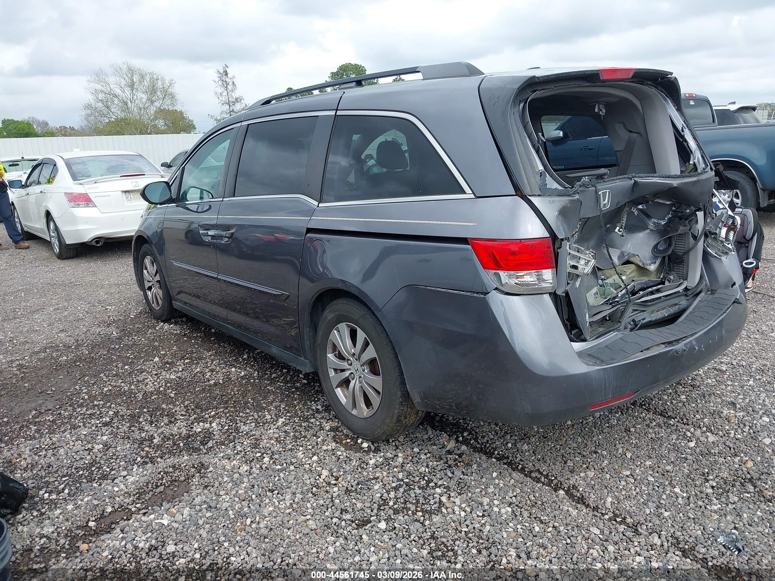 2014 Honda Odyssey Ex-l Gray vin: 5FNRL5H62EB028413