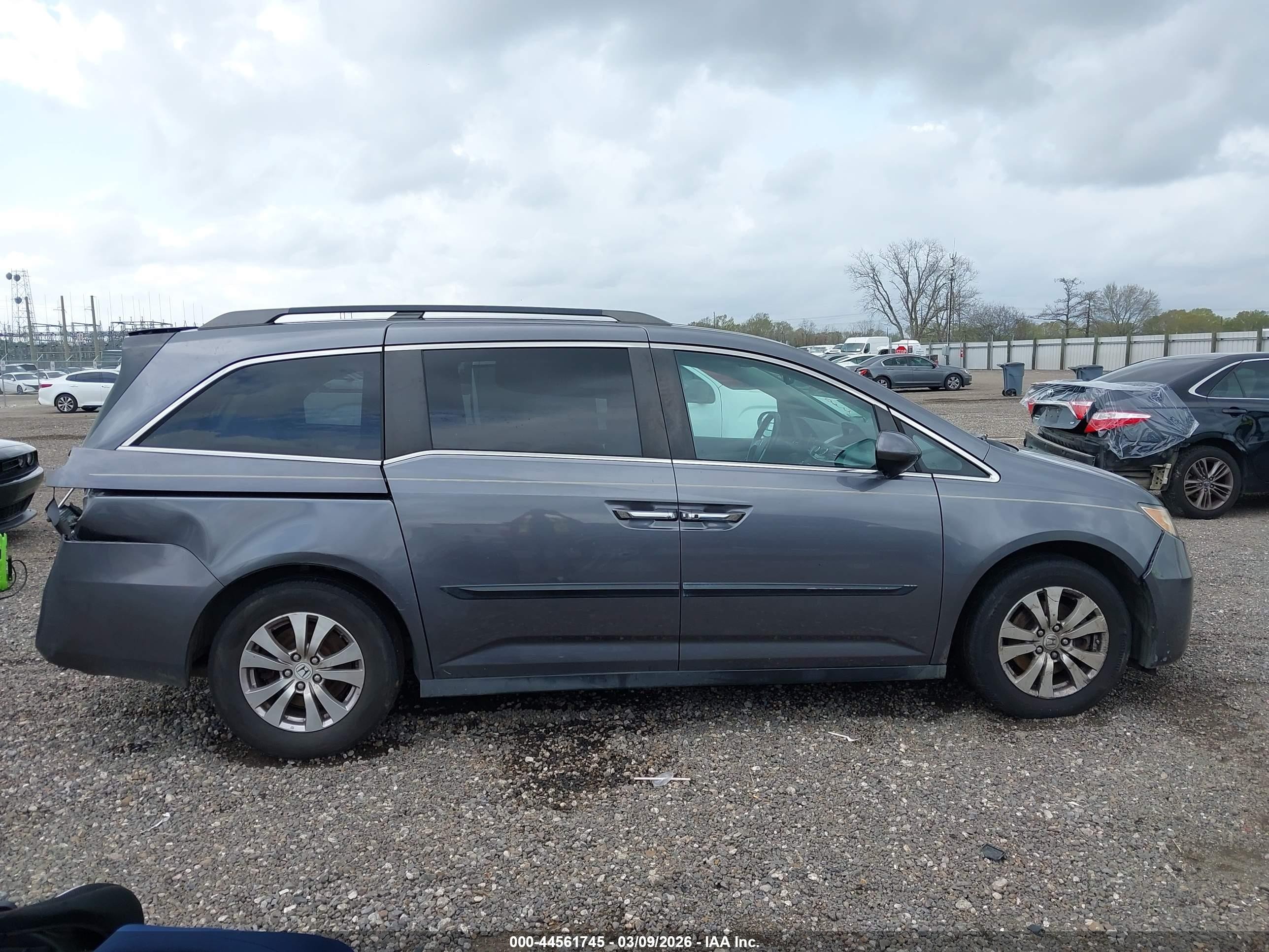 2014 Honda Odyssey Ex-l Gray vin: 5FNRL5H62EB028413