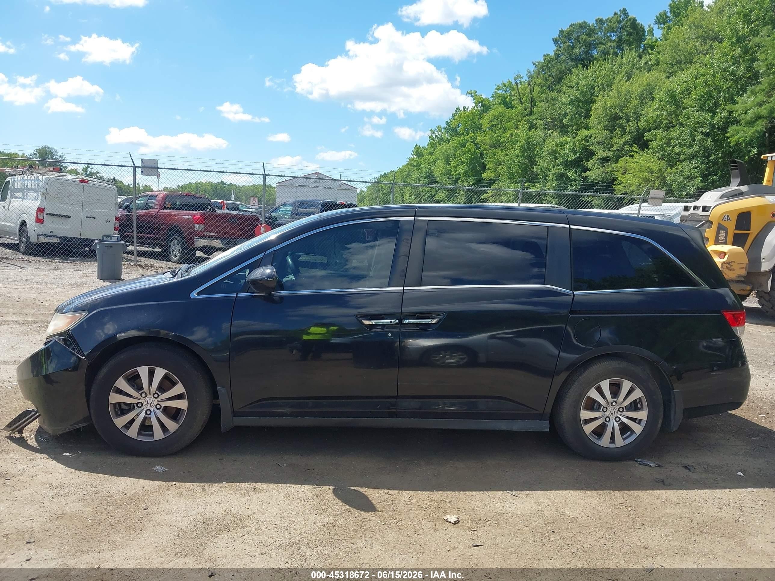 2014 Honda Odyssey Ex-l Black vin: 5FNRL5H62EB038780