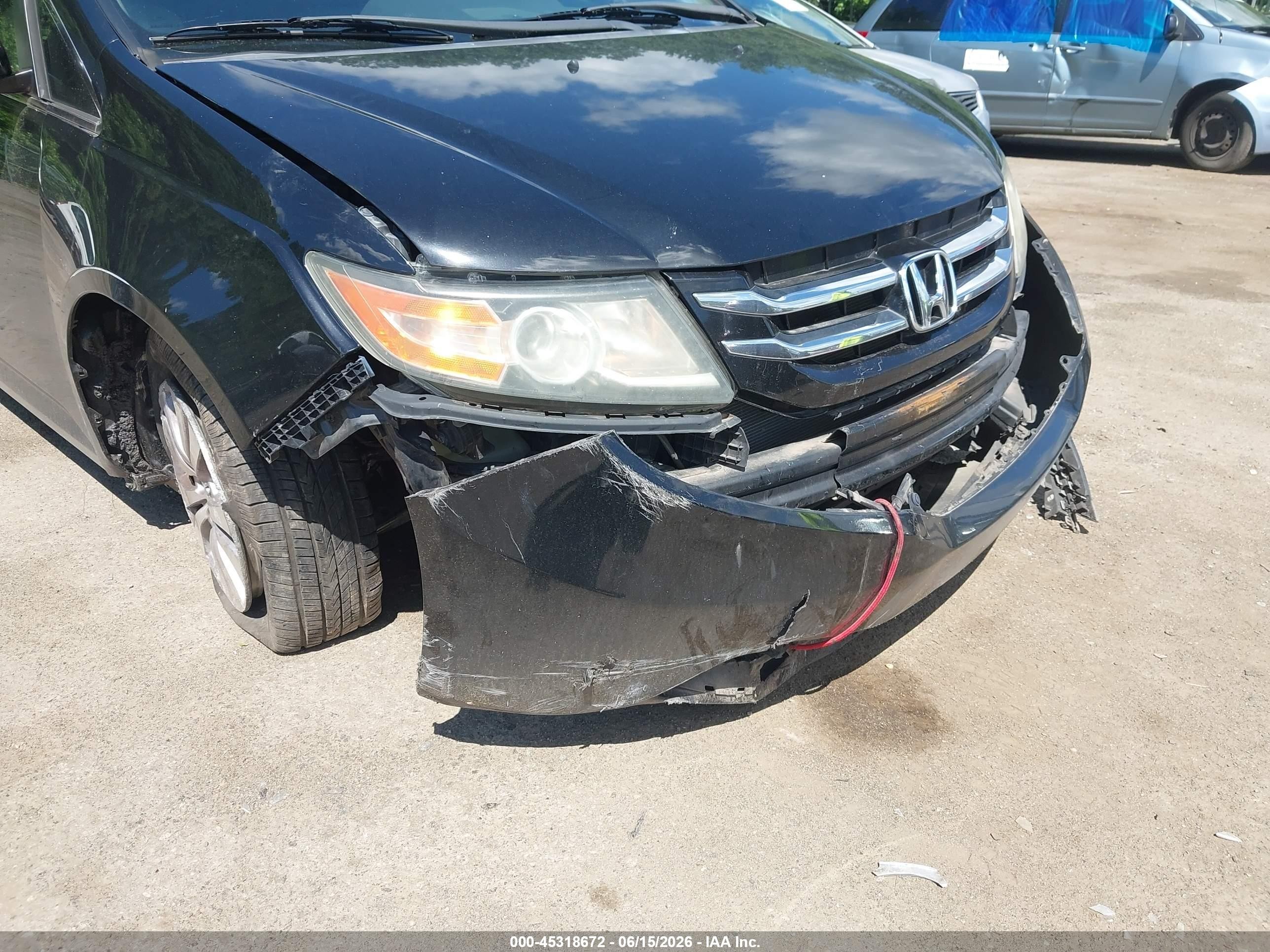 2014 Honda Odyssey Ex-l Black vin: 5FNRL5H62EB038780
