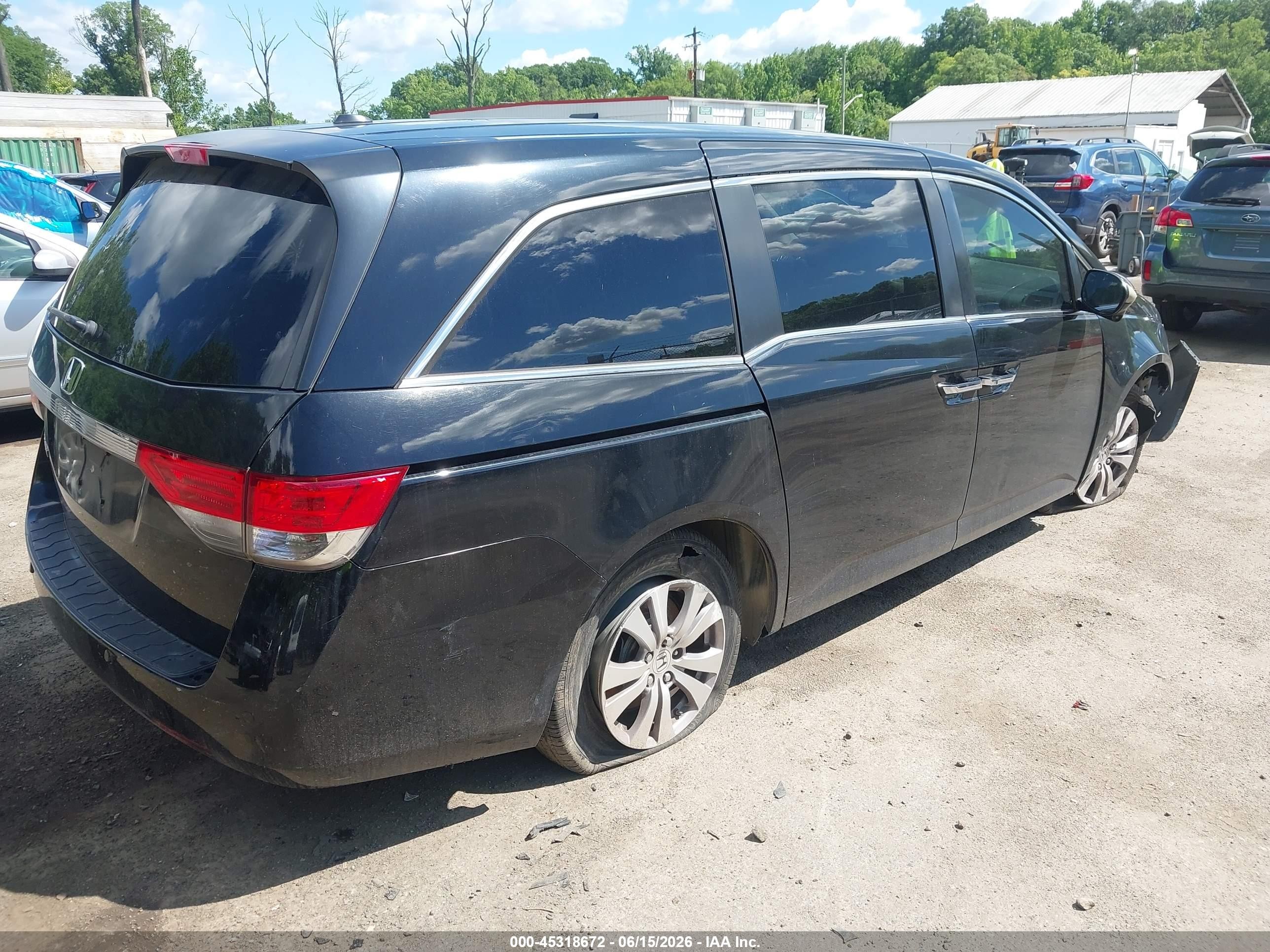 2014 Honda Odyssey Ex-l Black vin: 5FNRL5H62EB038780